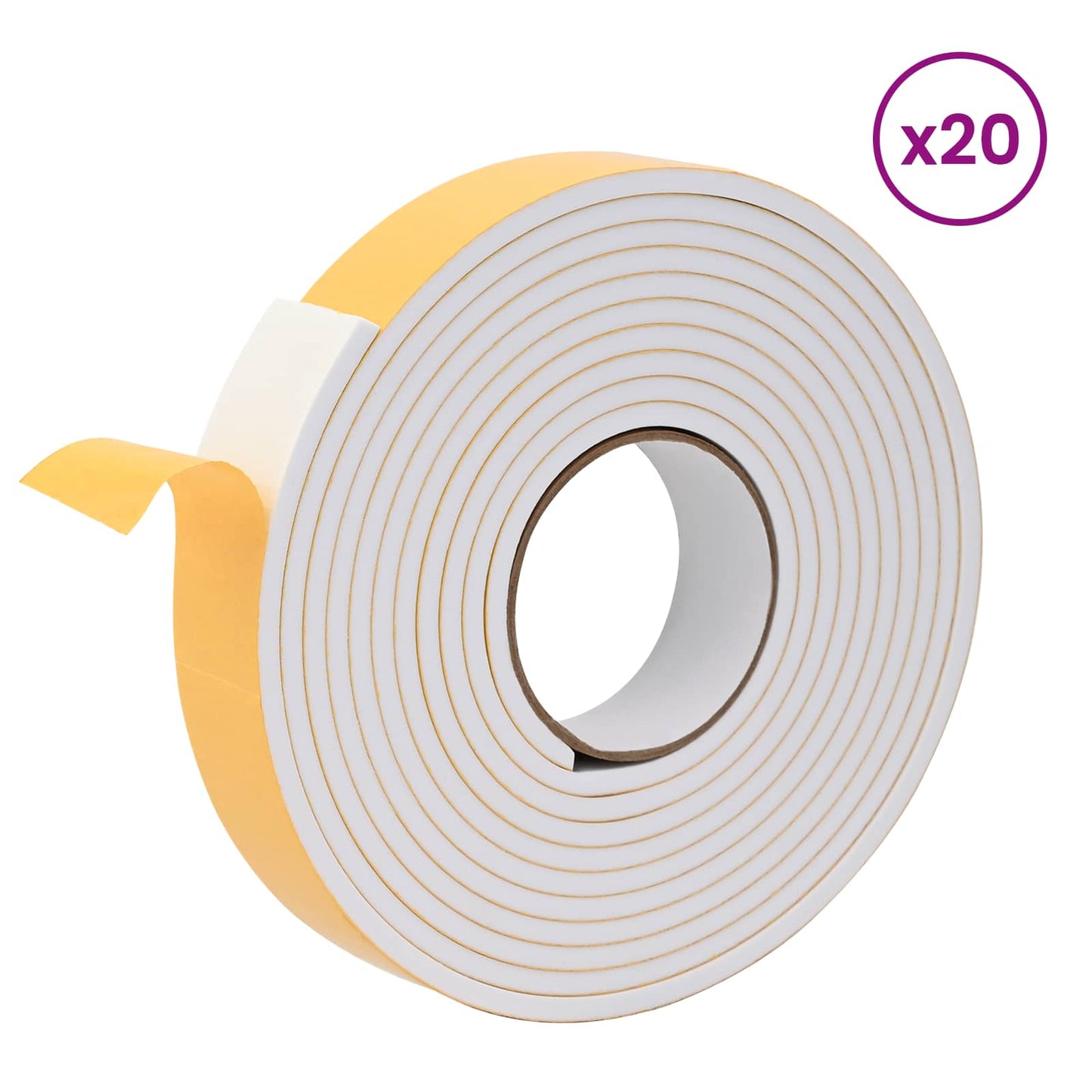 Zelfklevende schuimtape 20 pcs Wit 30mm x 5m CR Schuim is nu te koop bij PeponiXL, paradijselijk wonen!