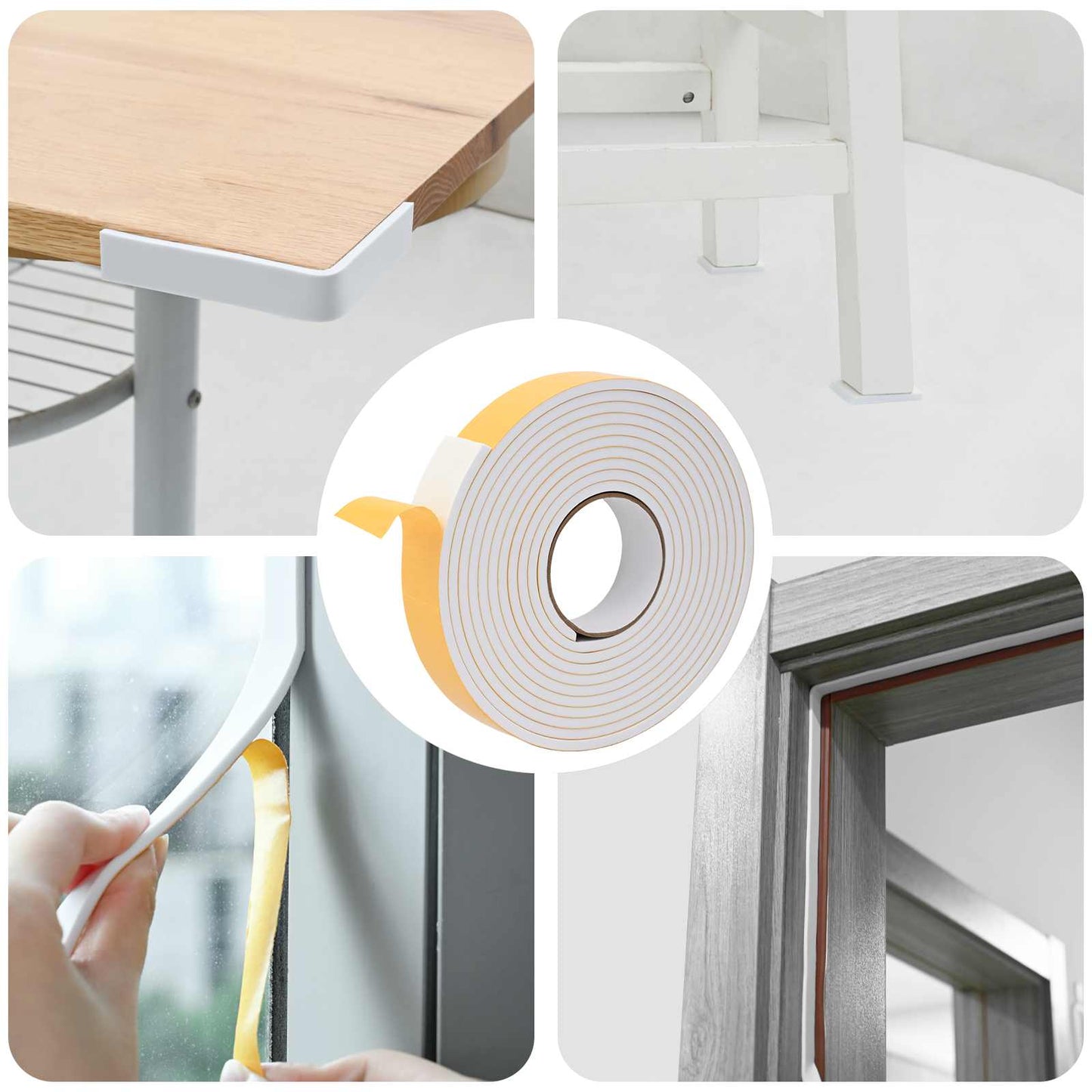 Zelfklevende schuimtape 20 pcs Wit 40mm x 5m CR Schuim is nu te koop bij PeponiXL, paradijselijk wonen!
