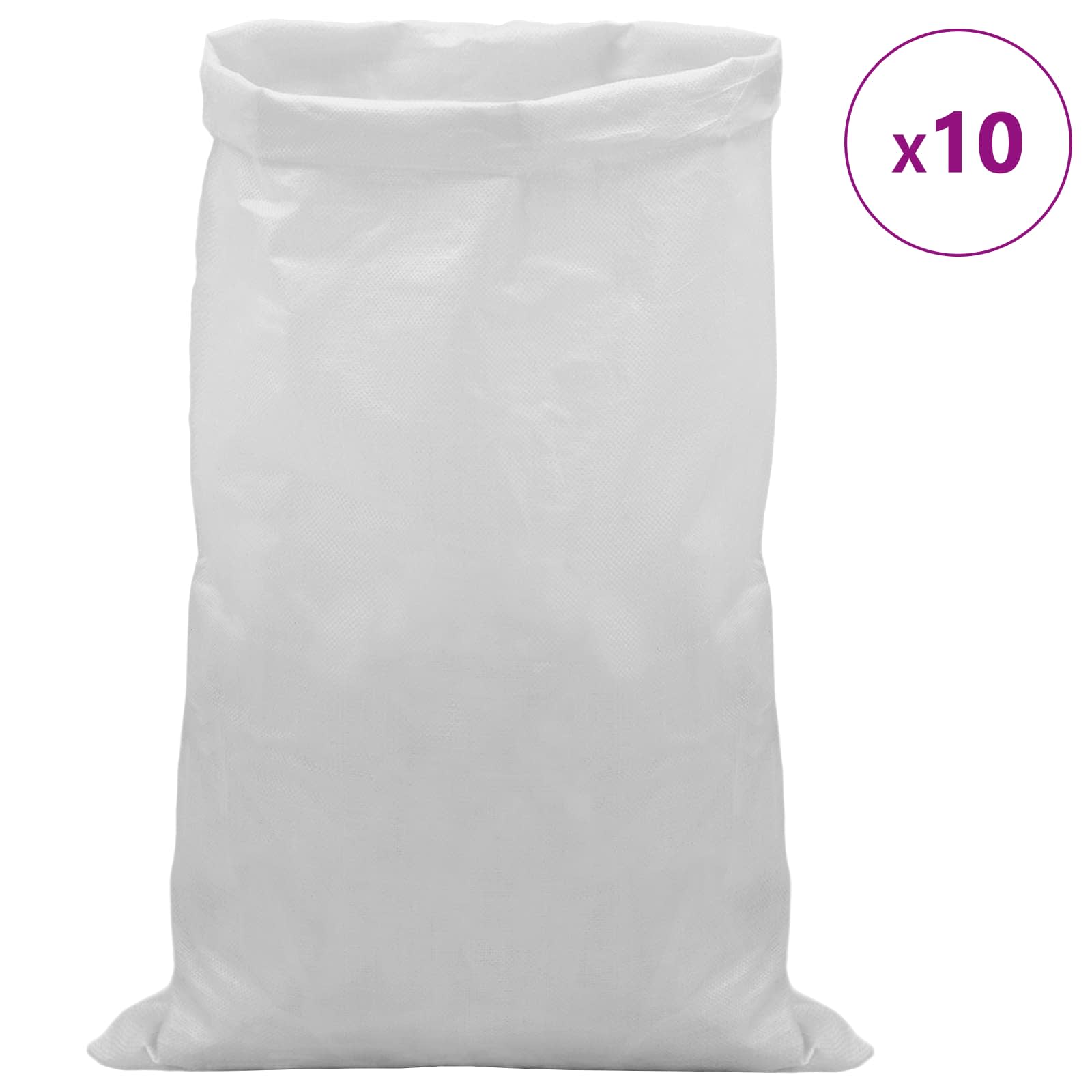 Geweven zakken 10 pcs Wit 65 x 105 cm PP is nu te koop bij PeponiXL, paradijselijk wonen!