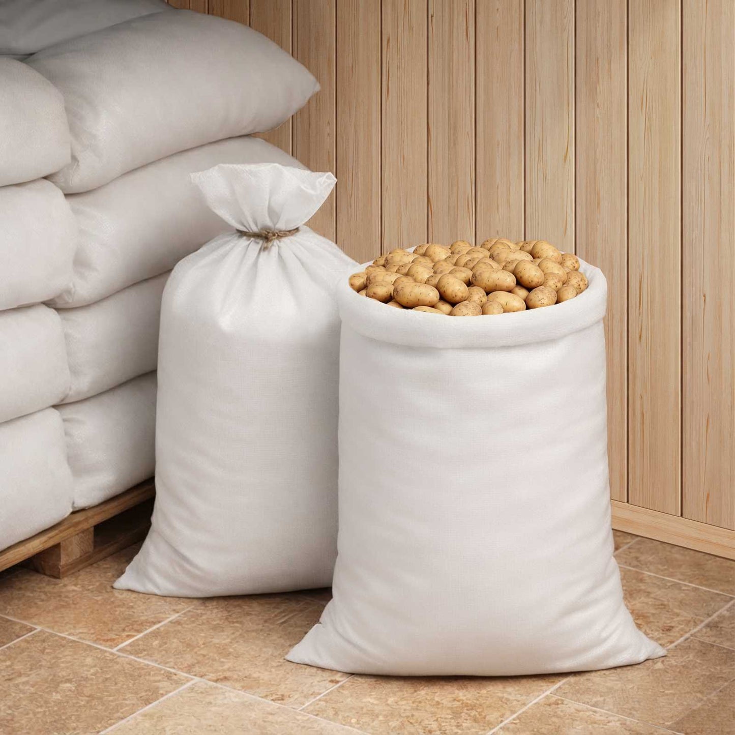 Geweven zakken 100 pcs Wit 60 x 110 cm PP is nu te koop bij PeponiXL, paradijselijk wonen!