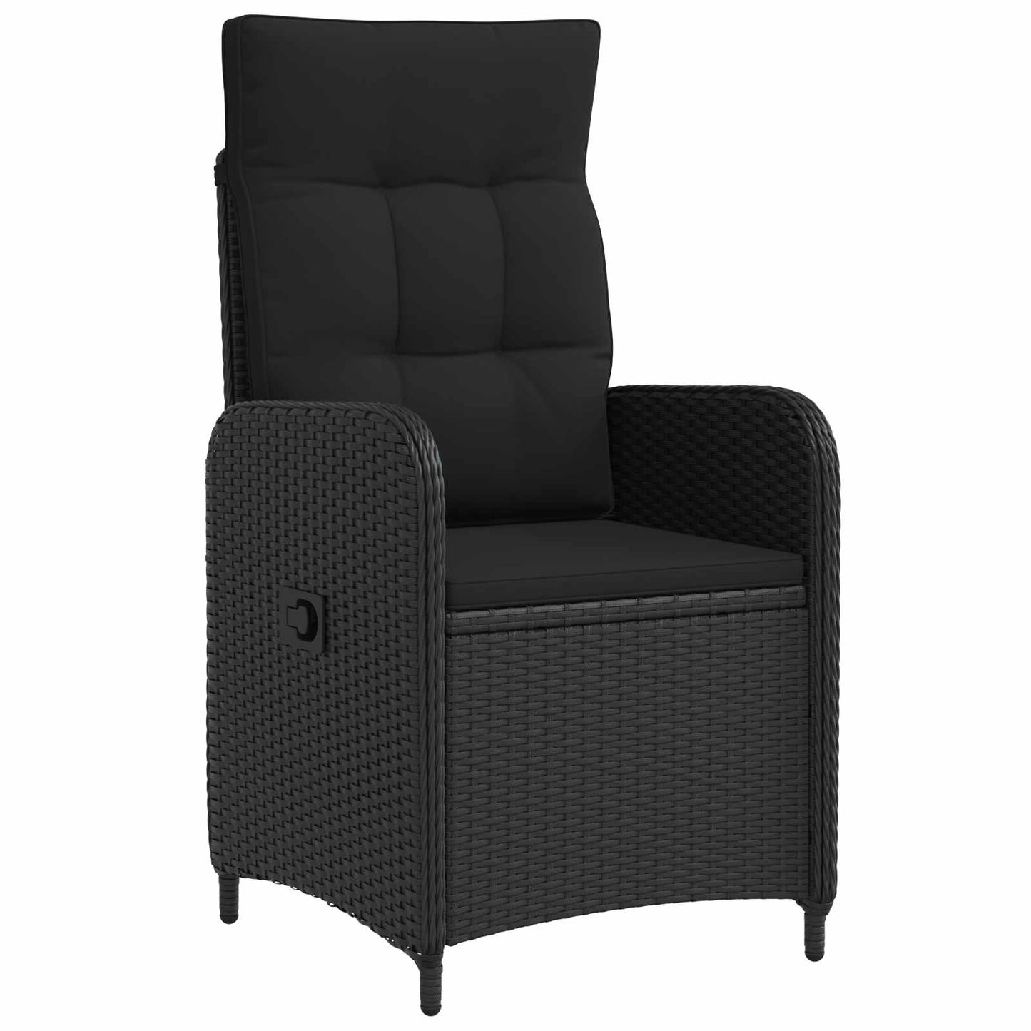 Buiten eettafelset 5 pcs Zwart poly rattan is nu te koop bij PeponiXL, paradijselijk wonen!