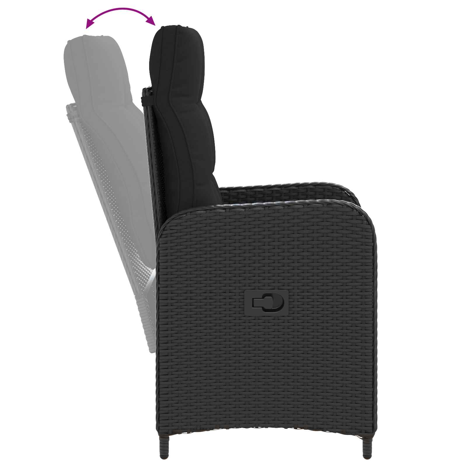 Buiten eettafelset 5 pcs Zwart poly rattan is nu te koop bij PeponiXL, paradijselijk wonen!