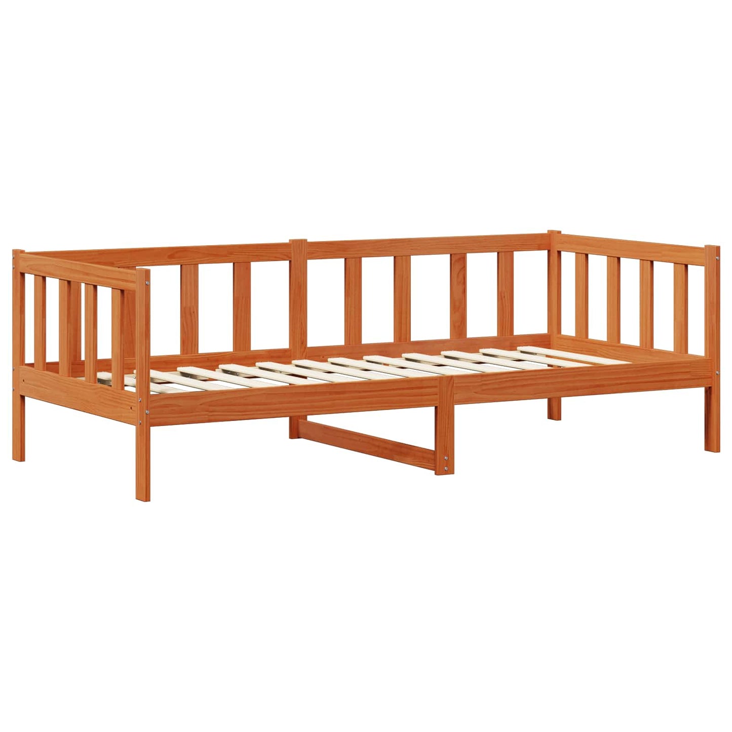Daybed met matras met hoofdeinde Waxbruin en wit 90 x 200 cm is nu te koop bij PeponiXL, paradijselijk wonen!