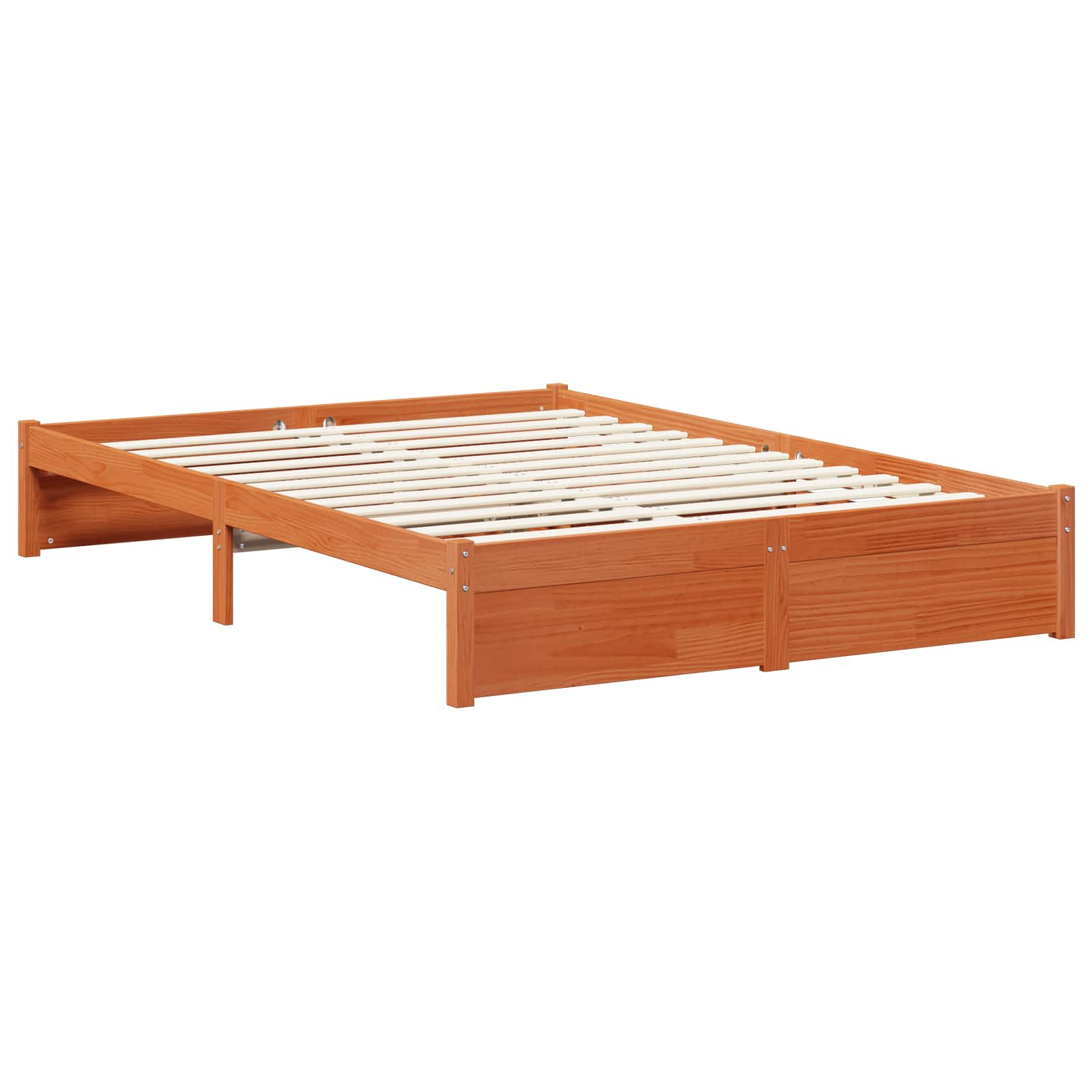 Bedframe met lade Wasbruin 140 x 200 cm Massief Vurenhout is nu te koop bij PeponiXL, paradijselijk wonen!