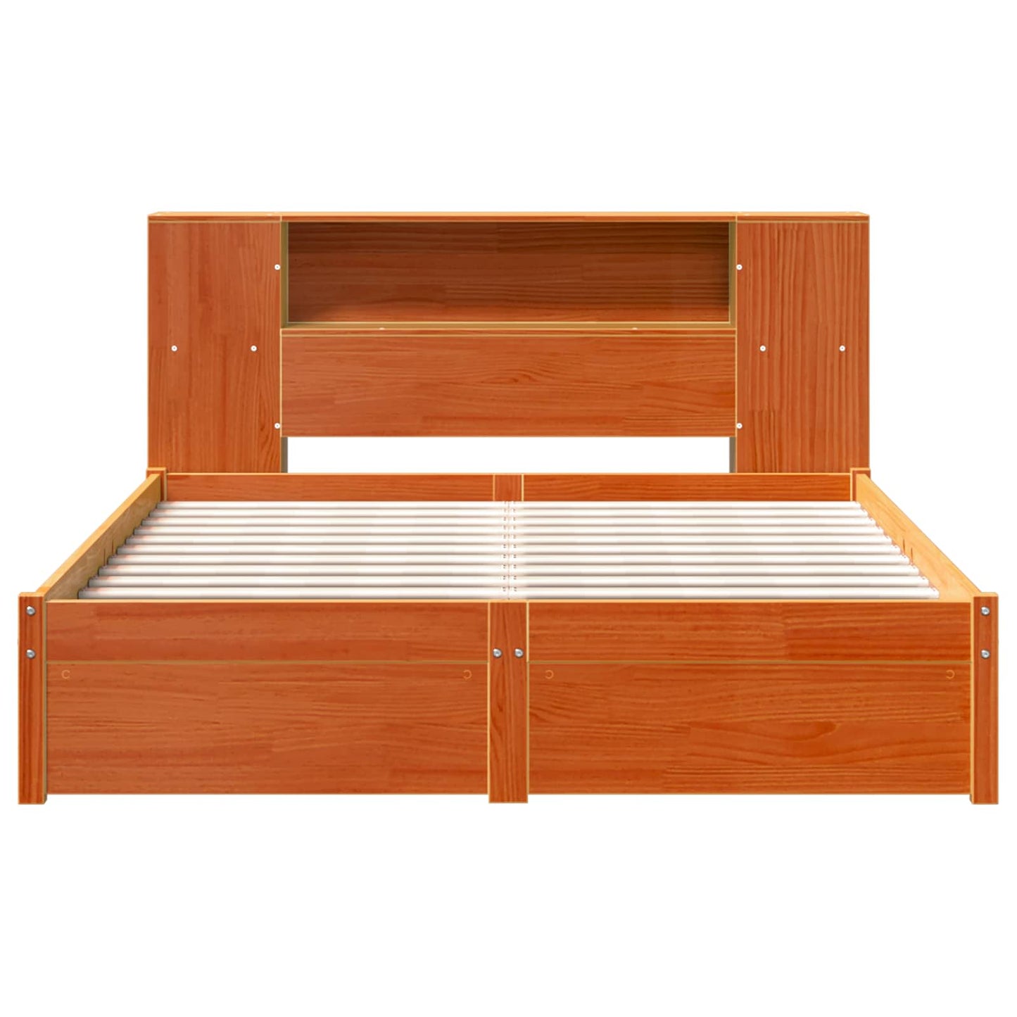 Bedframe met opberghoofdeksel 2 pcs Wasbruin Massief Vurenhout is nu te koop bij PeponiXL, paradijselijk wonen!