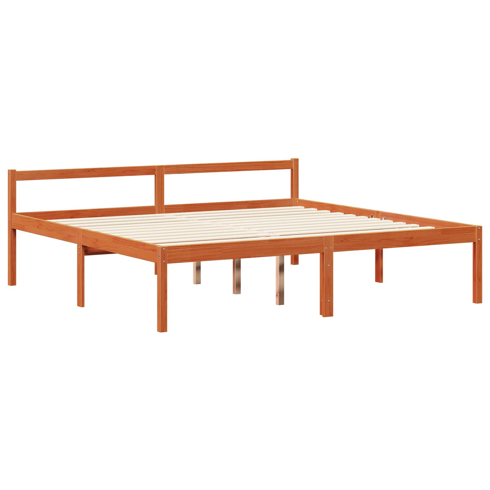 Bedframe met hoofdeinde 2 pcs Wasbruin Massief Vurenhout is nu te koop bij PeponiXL, paradijselijk wonen!