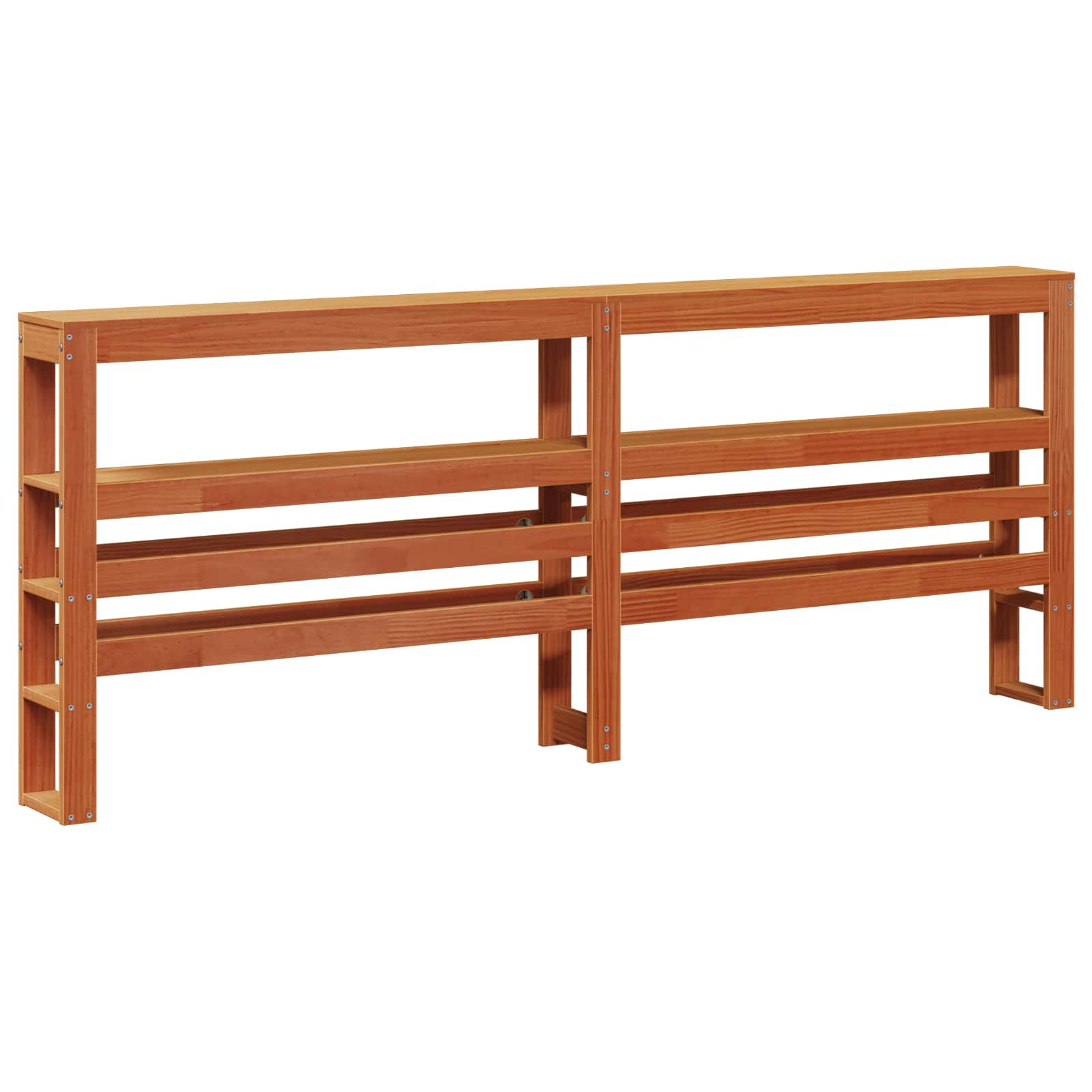 Bedframe met hoofdeinde 2 pcs Wasbruin Massief Vurenhout is nu te koop bij PeponiXL, paradijselijk wonen!