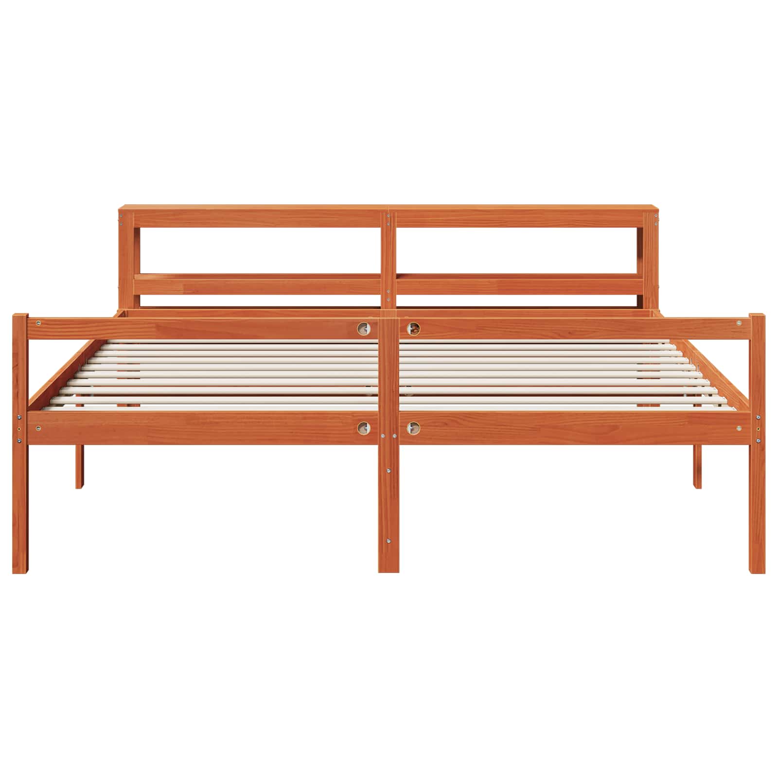 Bedframe met hoofdeinde 2 pcs Wasbruin Massief Vurenhout is nu te koop bij PeponiXL, paradijselijk wonen!