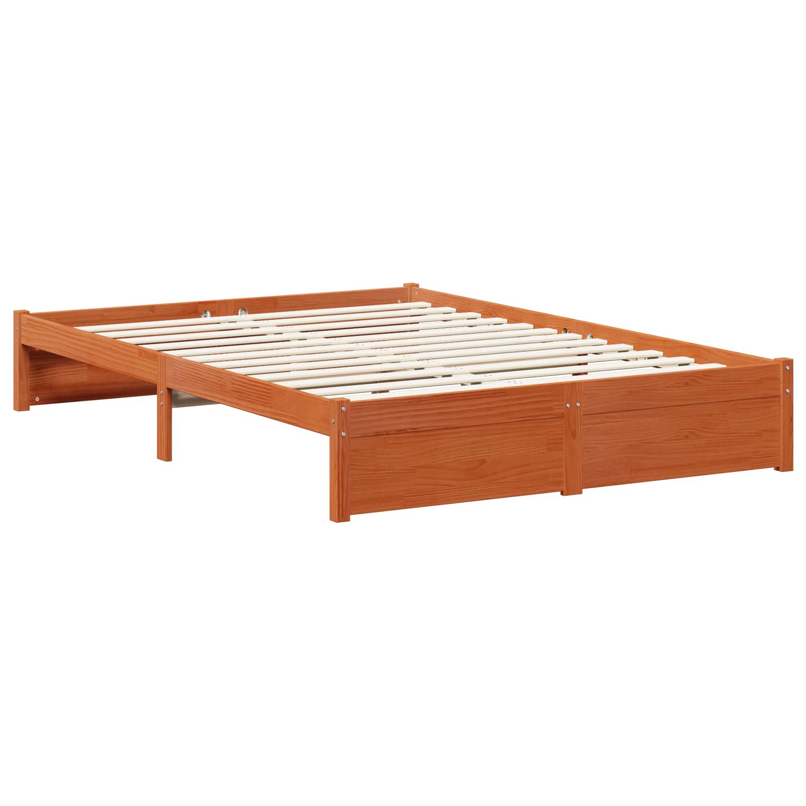Bedframe met lade Wasbruin 150 x 200 cm Massief Vurenhout is nu te koop bij PeponiXL, paradijselijk wonen!