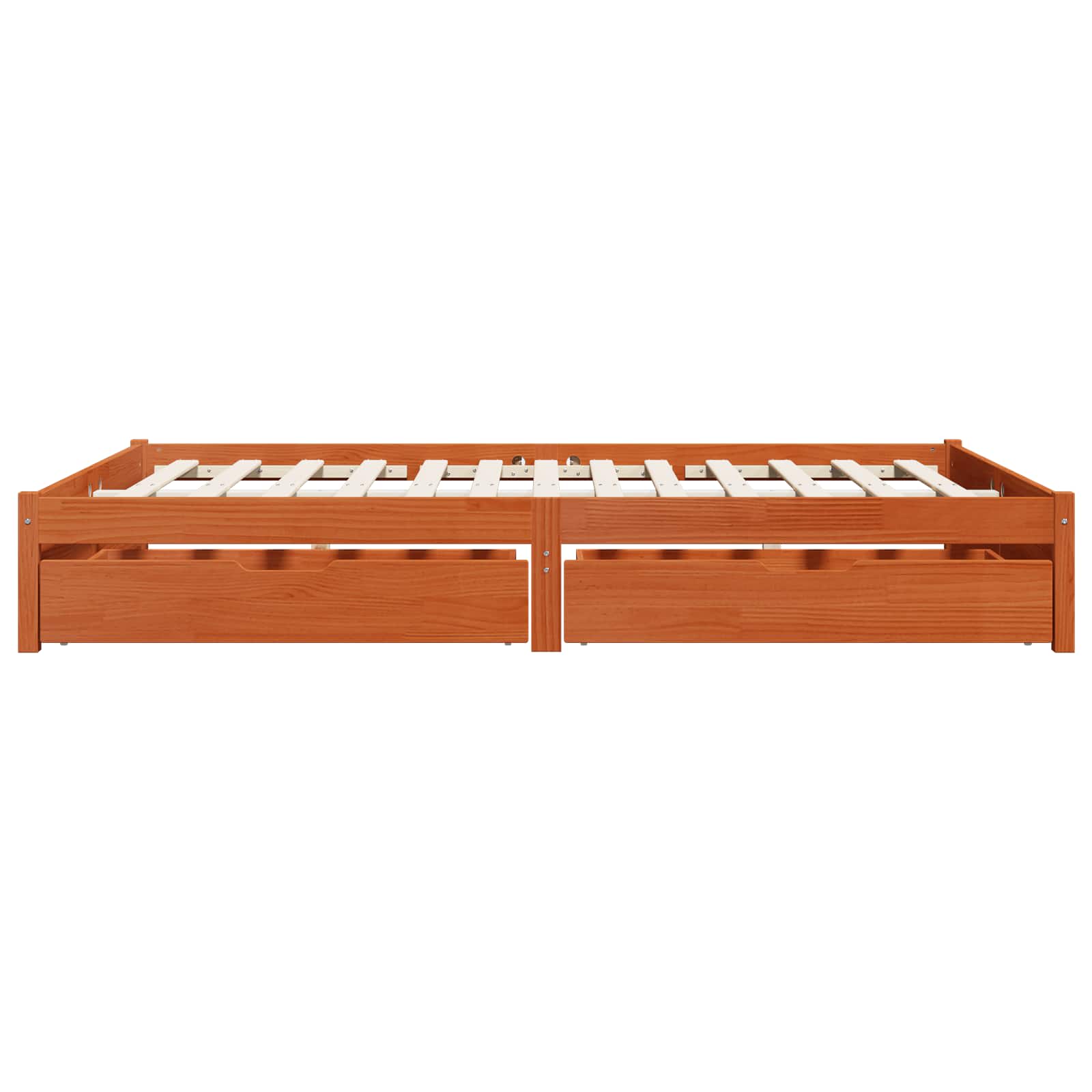 Bedframe met lade Wasbruin 150 x 200 cm Massief Vurenhout is nu te koop bij PeponiXL, paradijselijk wonen!