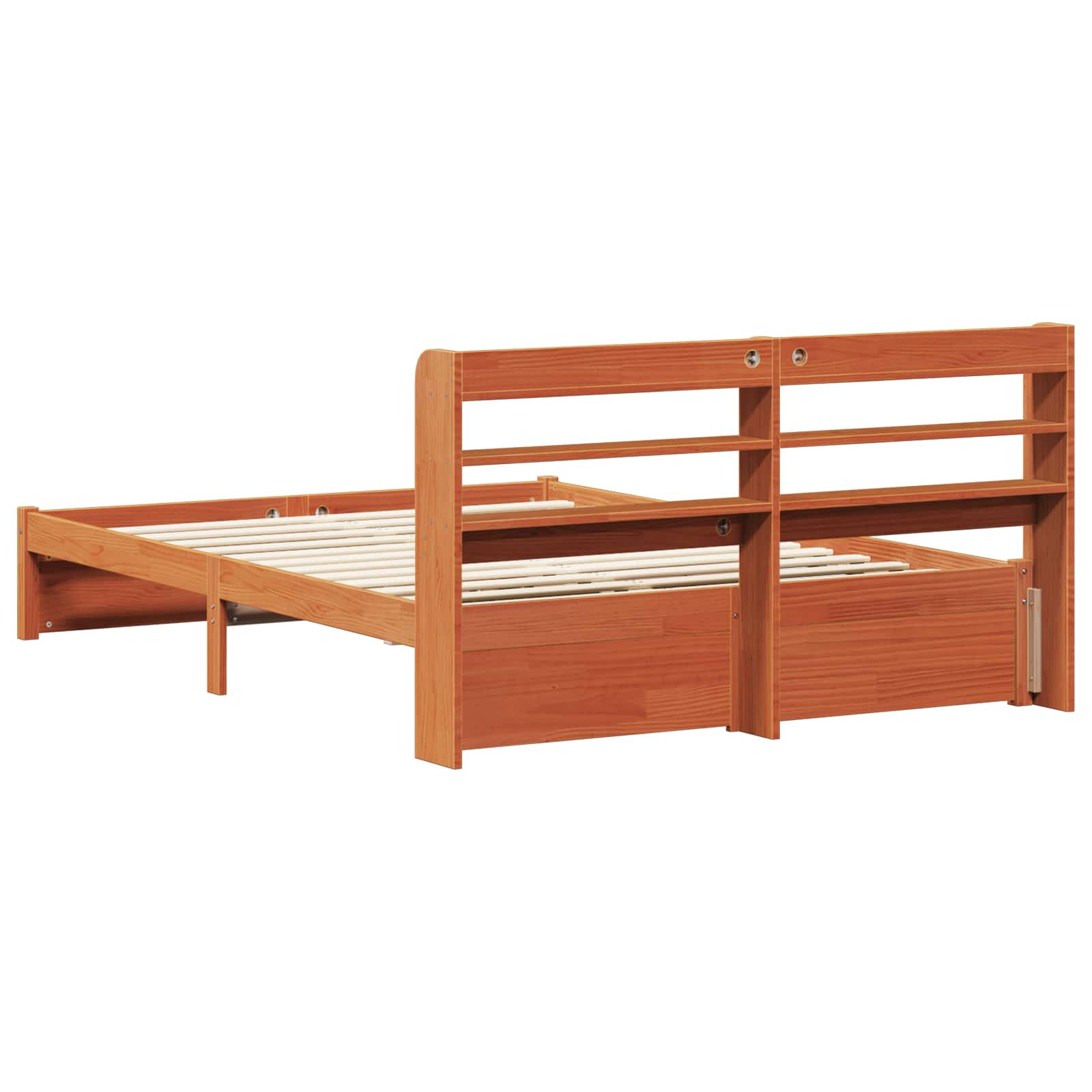 Bedframe met hoofdeinde 2 pcs Wasbruin Massief Vurenhout is nu te koop bij PeponiXL, paradijselijk wonen!