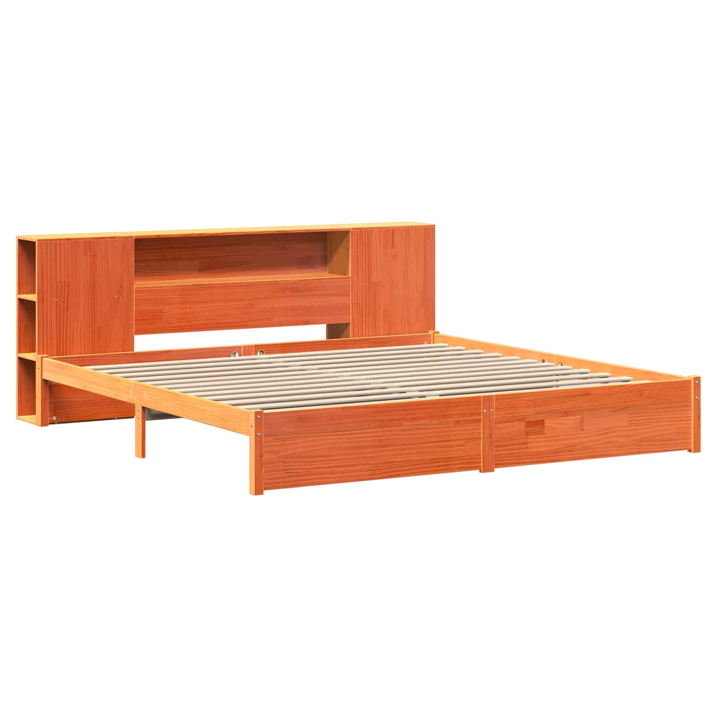 Bedframe met opberghoofdeksel 2 pcs Wasbruin Massief Vurenhout is nu te koop bij PeponiXL, paradijselijk wonen!