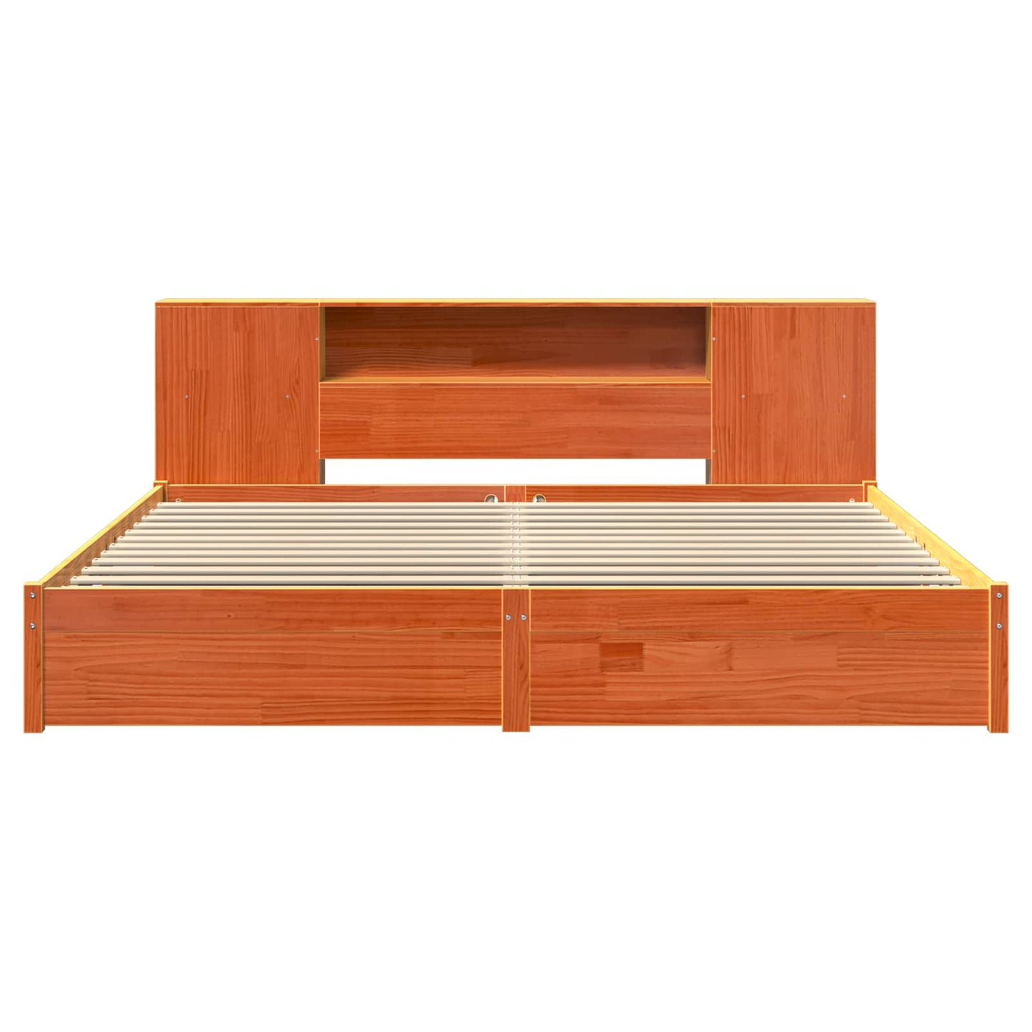Bedframe met opberghoofdeksel 2 pcs Wasbruin Massief Vurenhout is nu te koop bij PeponiXL, paradijselijk wonen!