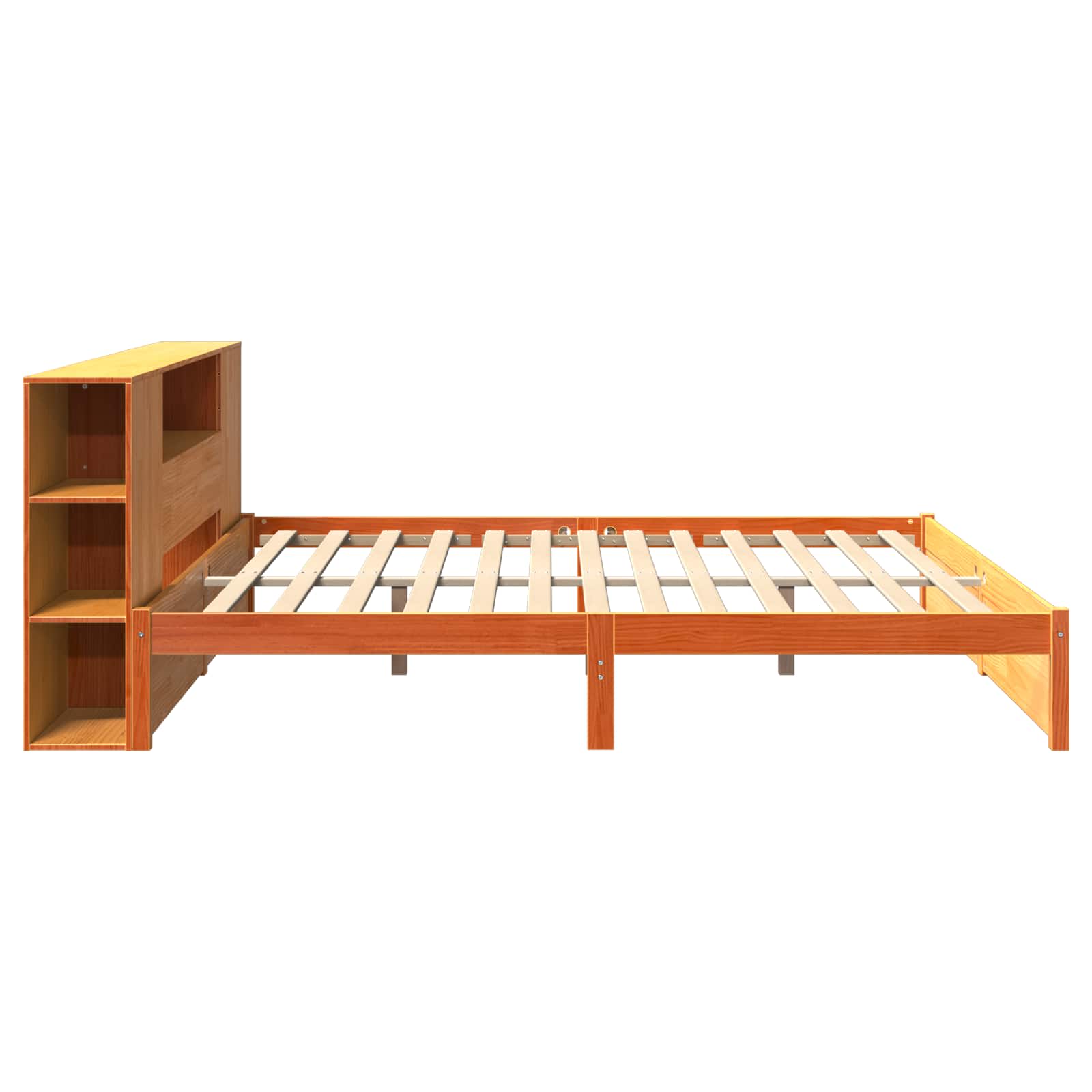 Bedframe met opberghoofdeksel 2 pcs Wasbruin Massief Vurenhout is nu te koop bij PeponiXL, paradijselijk wonen!