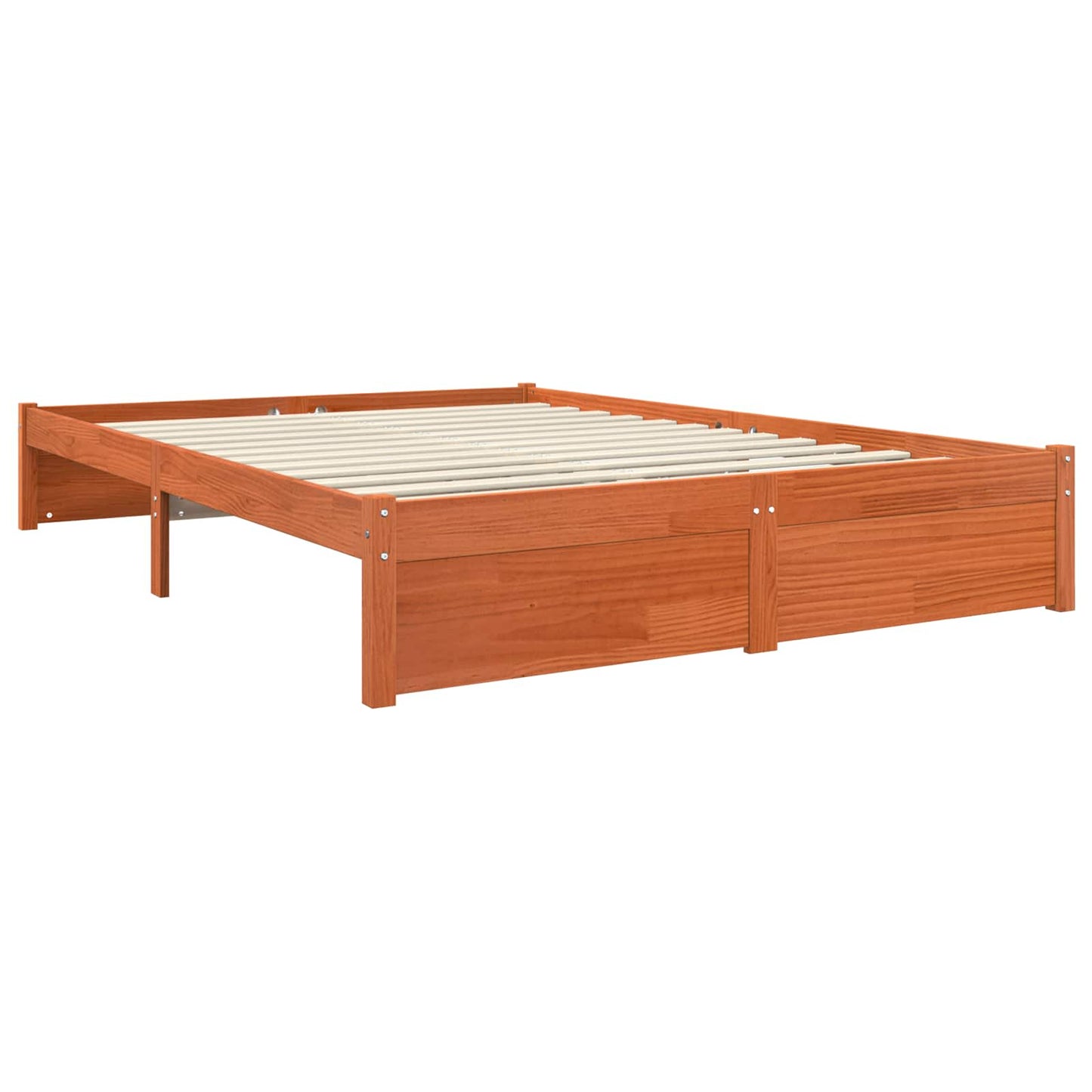 Boekenkast Bedframe Wasbruin 200 x 160 cm Massief Vurenhout is nu te koop bij PeponiXL, paradijselijk wonen!