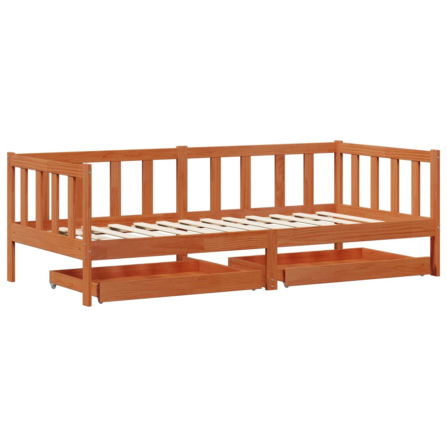 Dagtbed met hoofdeinde 3 pcs Wasbruin Massief Vurenhout is nu te koop bij PeponiXL, paradijselijk wonen!