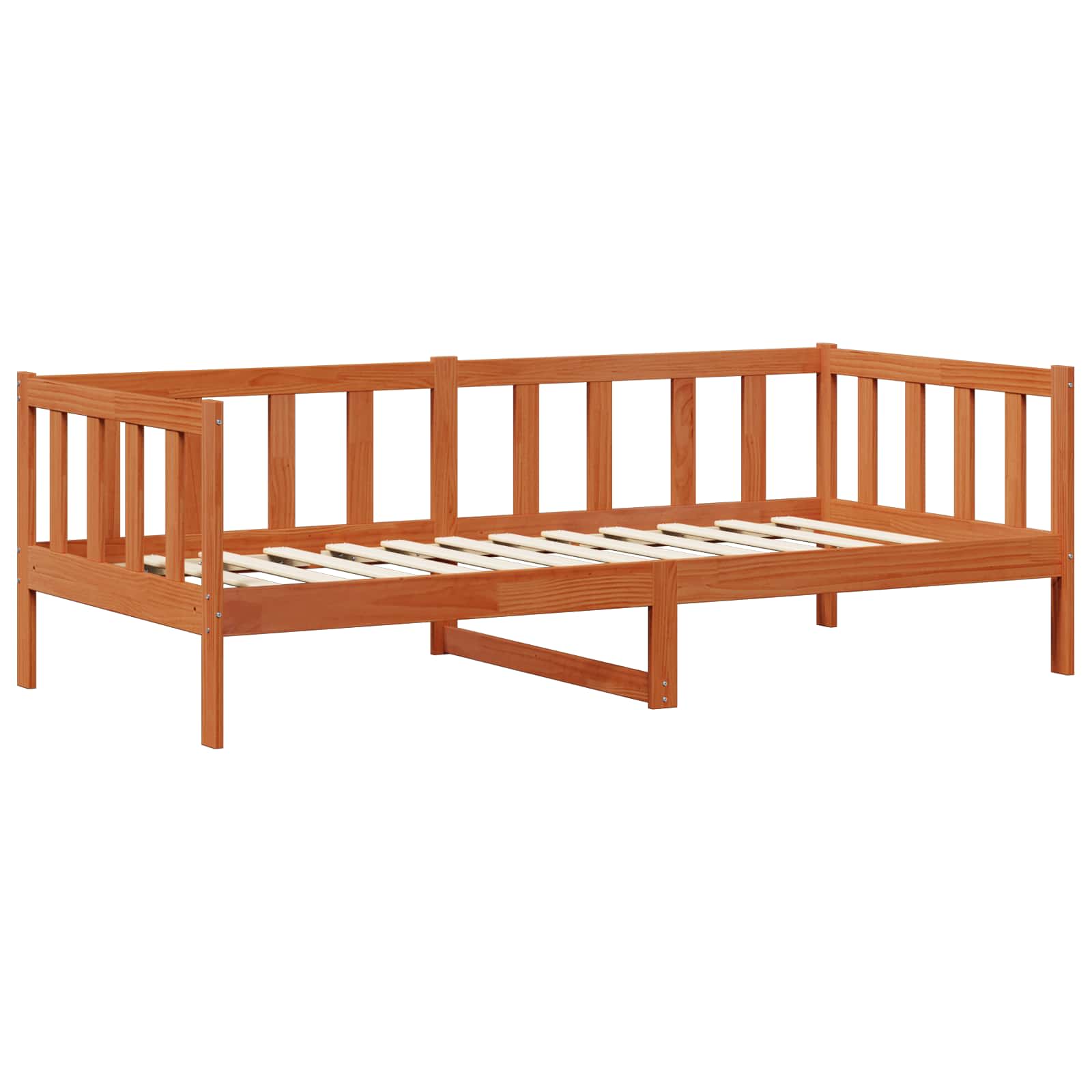 Dagtbed met hoofdeinde 3 pcs Wasbruin Massief Vurenhout is nu te koop bij PeponiXL, paradijselijk wonen!