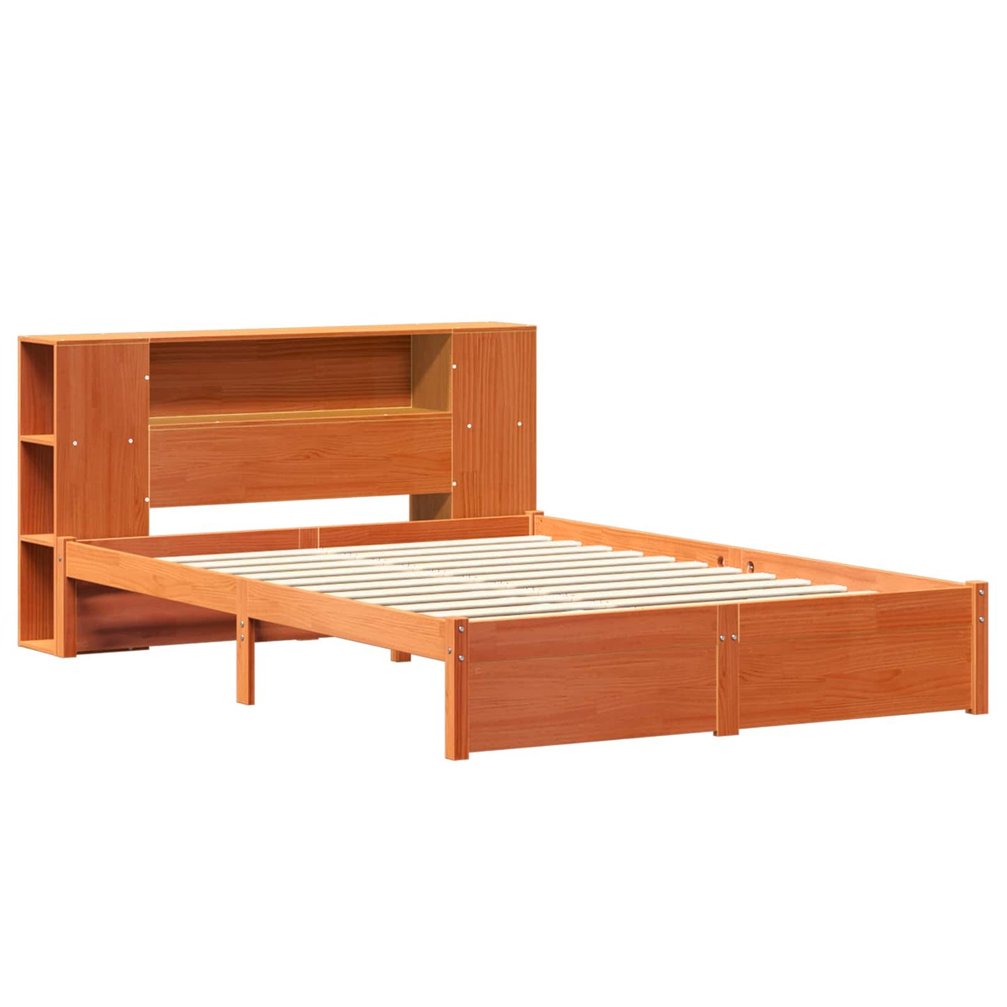 Bedframe met opberghoofdeksel 2 pcs Wasbruin Massief Vurenhout is nu te koop bij PeponiXL, paradijselijk wonen!