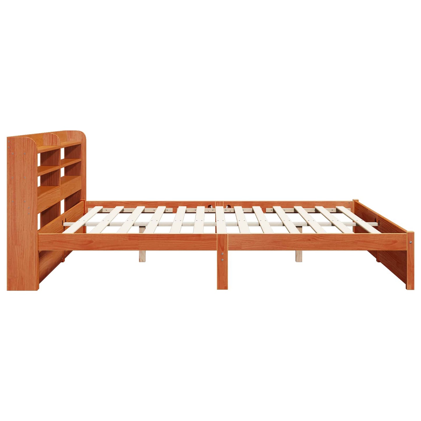 Bedframe met hoofdeinde Wasbruin 200 x 200 cm Massief Vurenhout is nu te koop bij PeponiXL, paradijselijk wonen!