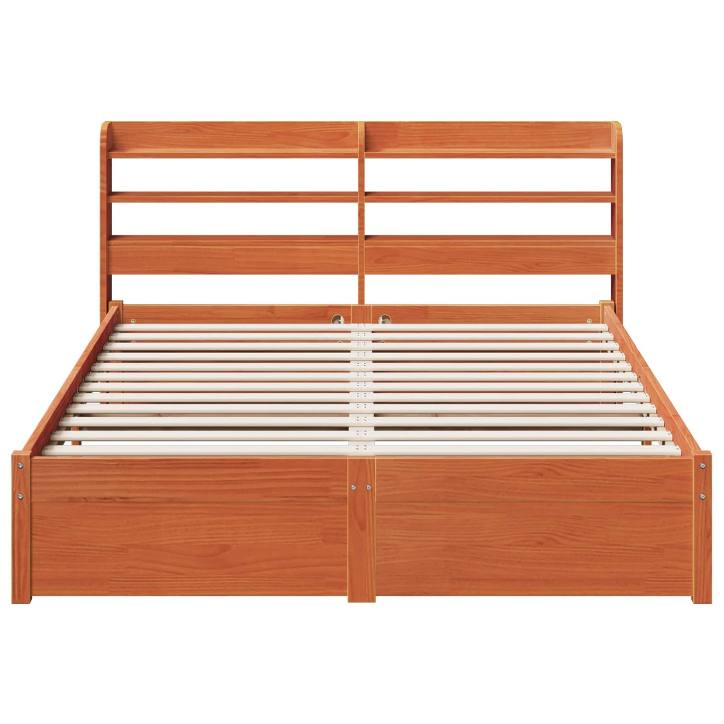 Bedframe met hoofdeinde 2 pcs Wasbruin Massief Vurenhout is nu te koop bij PeponiXL, paradijselijk wonen!