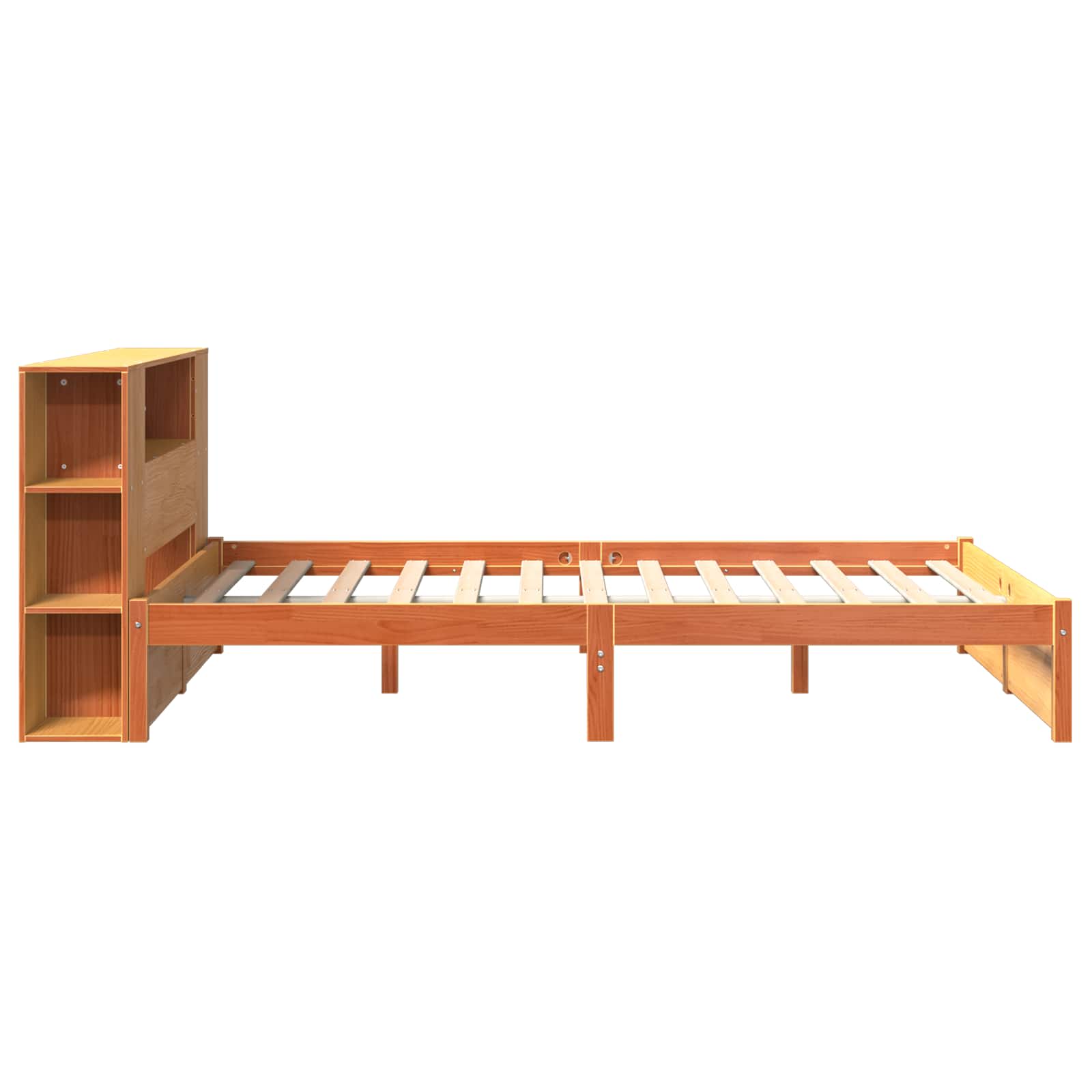 Bedframe met opberghoofdeksel 2 pcs Wasbruin Massief Vurenhout is nu te koop bij PeponiXL, paradijselijk wonen!