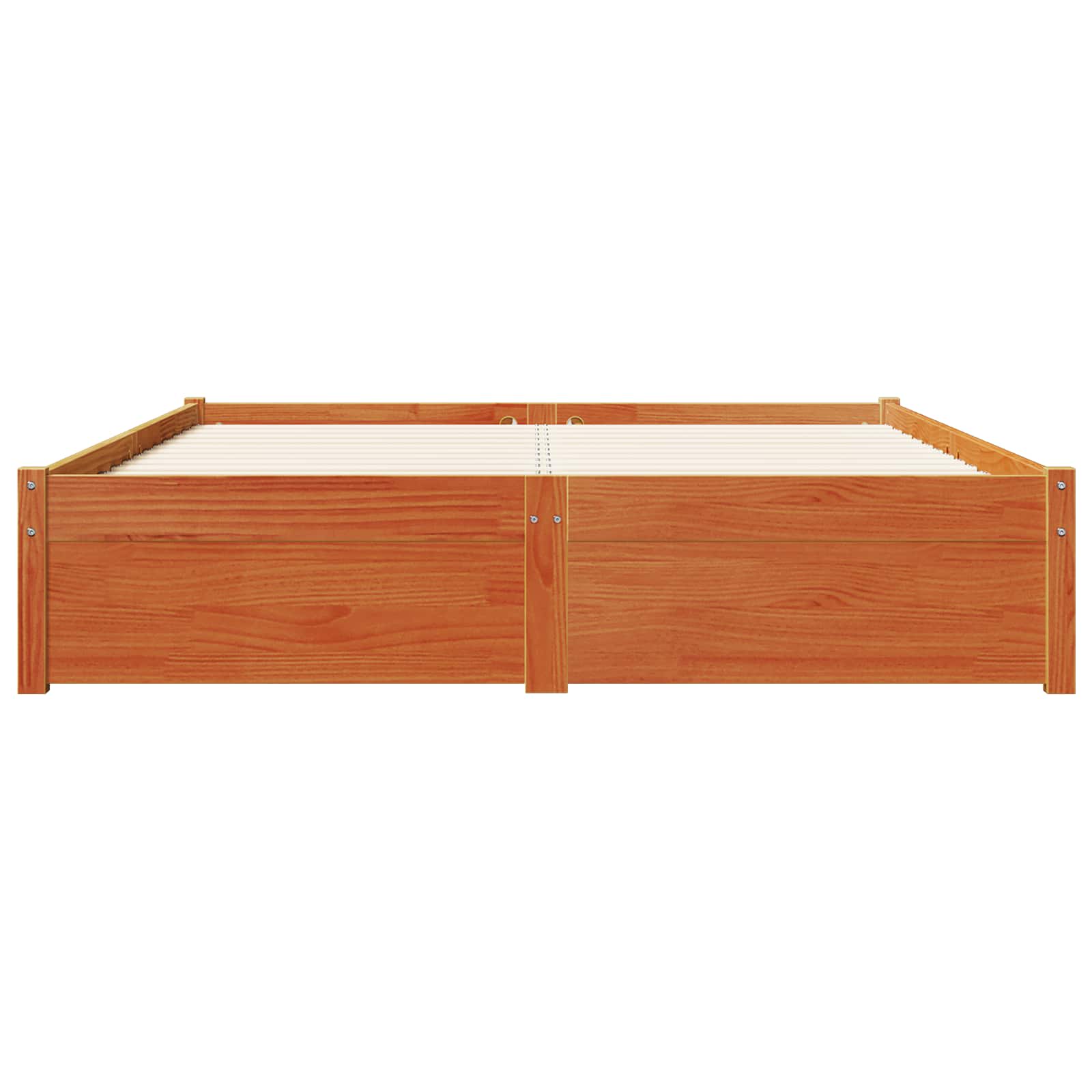 Bedframe met lade Wasbruin 140 x 200 cm Massief Vurenhout is nu te koop bij PeponiXL, paradijselijk wonen!