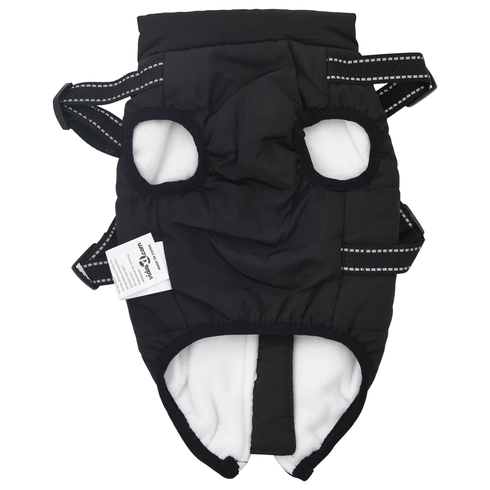 Hondenjas met harnas Zwart S Fleece en polyester is nu te koop bij PeponiXL, paradijselijk wonen!