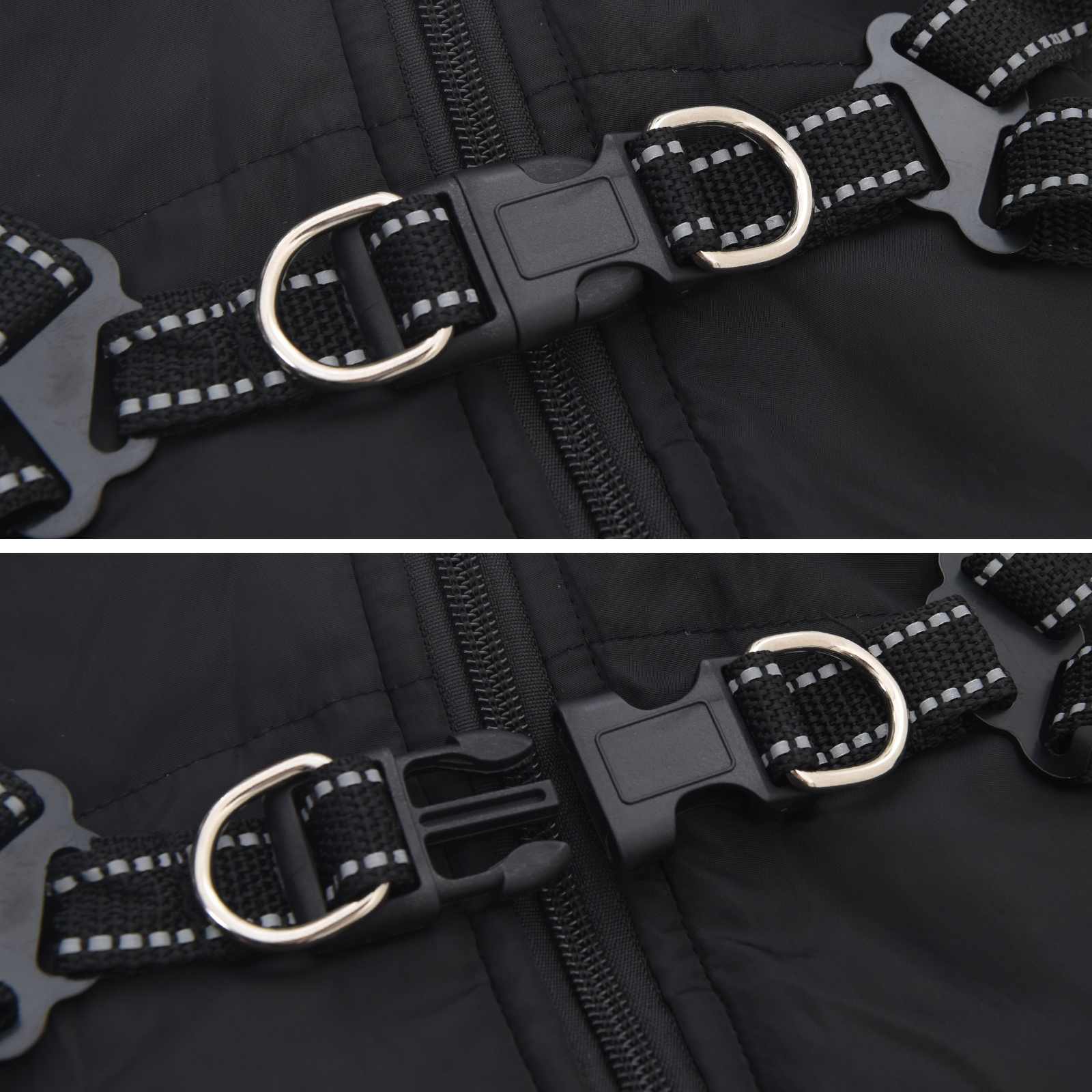 Hondenjas met harnas Zwart XL Fleece en polyester is nu te koop bij PeponiXL, paradijselijk wonen!