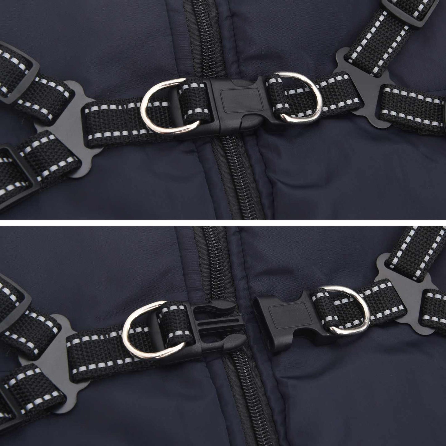 Hondenjas met harnas Marineblauw 4XL Fleece en polyester is nu te koop bij PeponiXL, paradijselijk wonen!