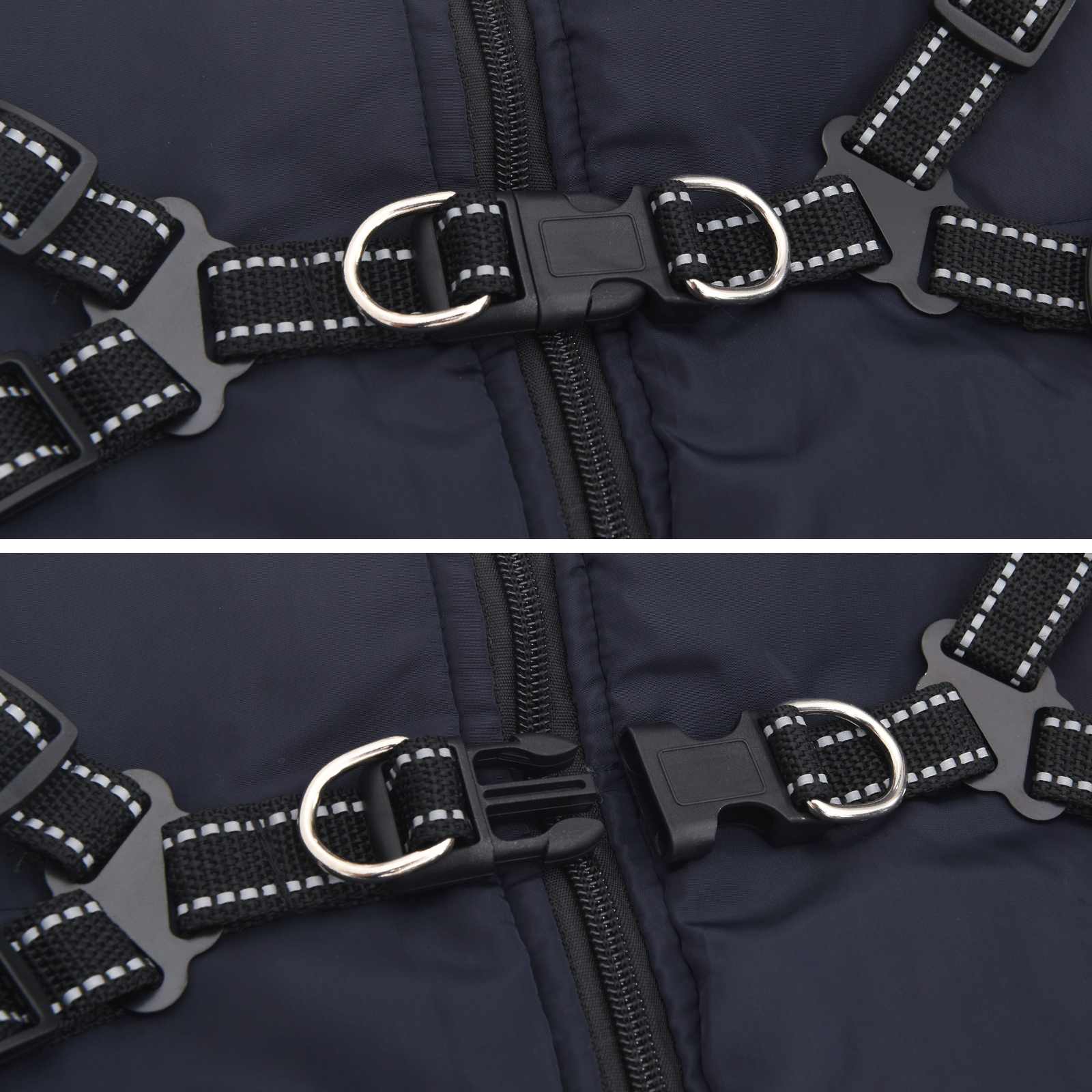 Hondenjas met harnas Marineblauw 4XL Fleece en polyester is nu te koop bij PeponiXL, paradijselijk wonen!