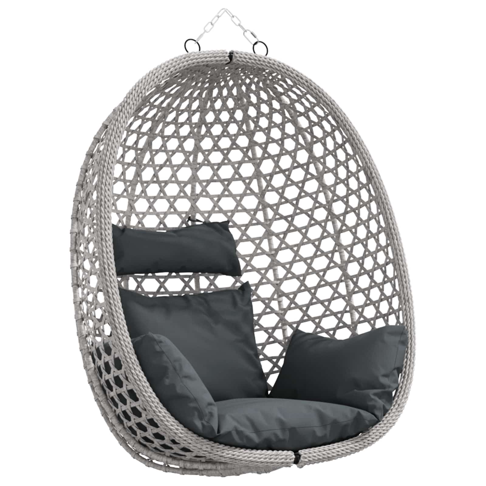 Hangende eierstoel zonder standaard Antraciet en Grijs is nu te koop bij PeponiXL, paradijselijk wonen!