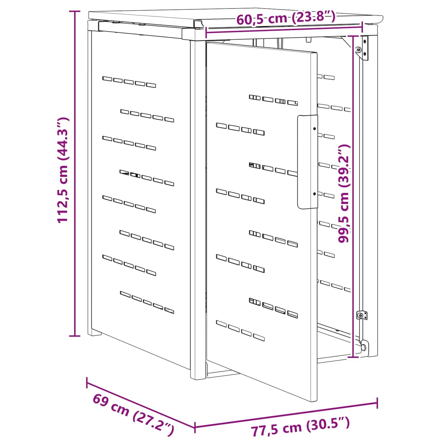 Containerombouw for 1 Bin 240L Zwart is nu te koop bij PeponiXL, paradijselijk wonen!