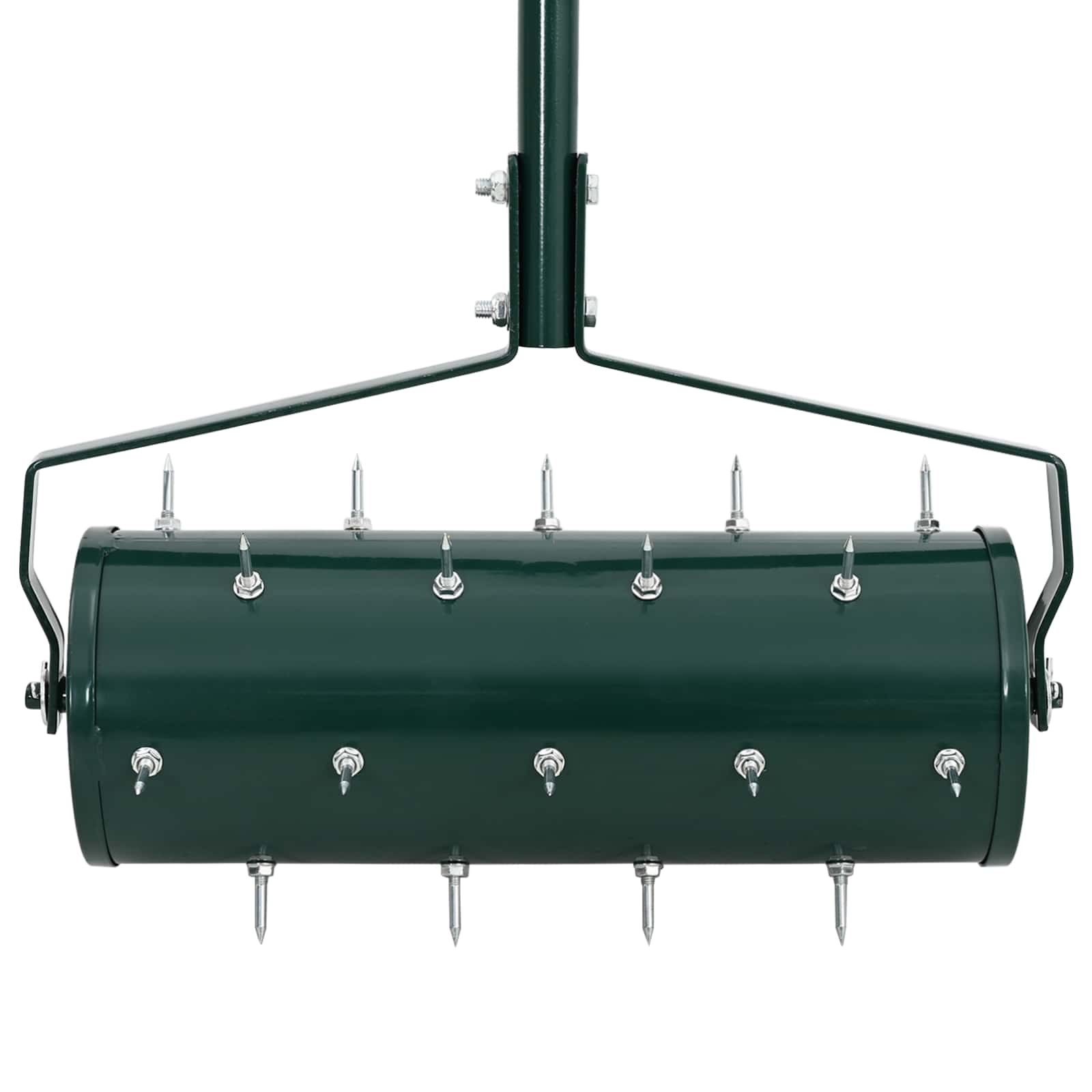Lawn Roller Pull met Aerator Klemmen Groen 128 x 38 cm Staal is nu te koop bij PeponiXL, paradijselijk wonen!