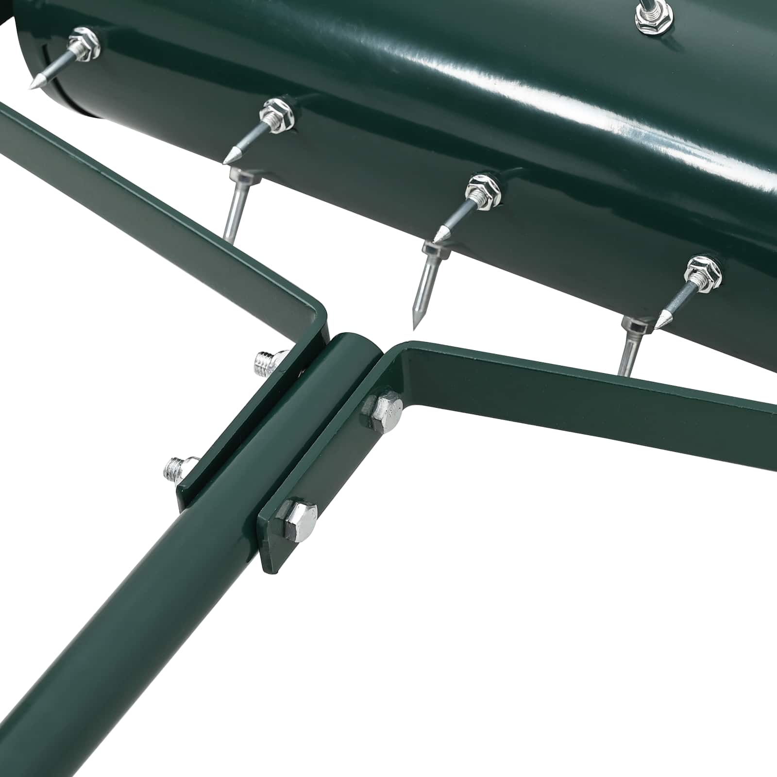 Lawn Roller Pull met Aerator Klemmen Groen 128 x 38 cm Staal is nu te koop bij PeponiXL, paradijselijk wonen!