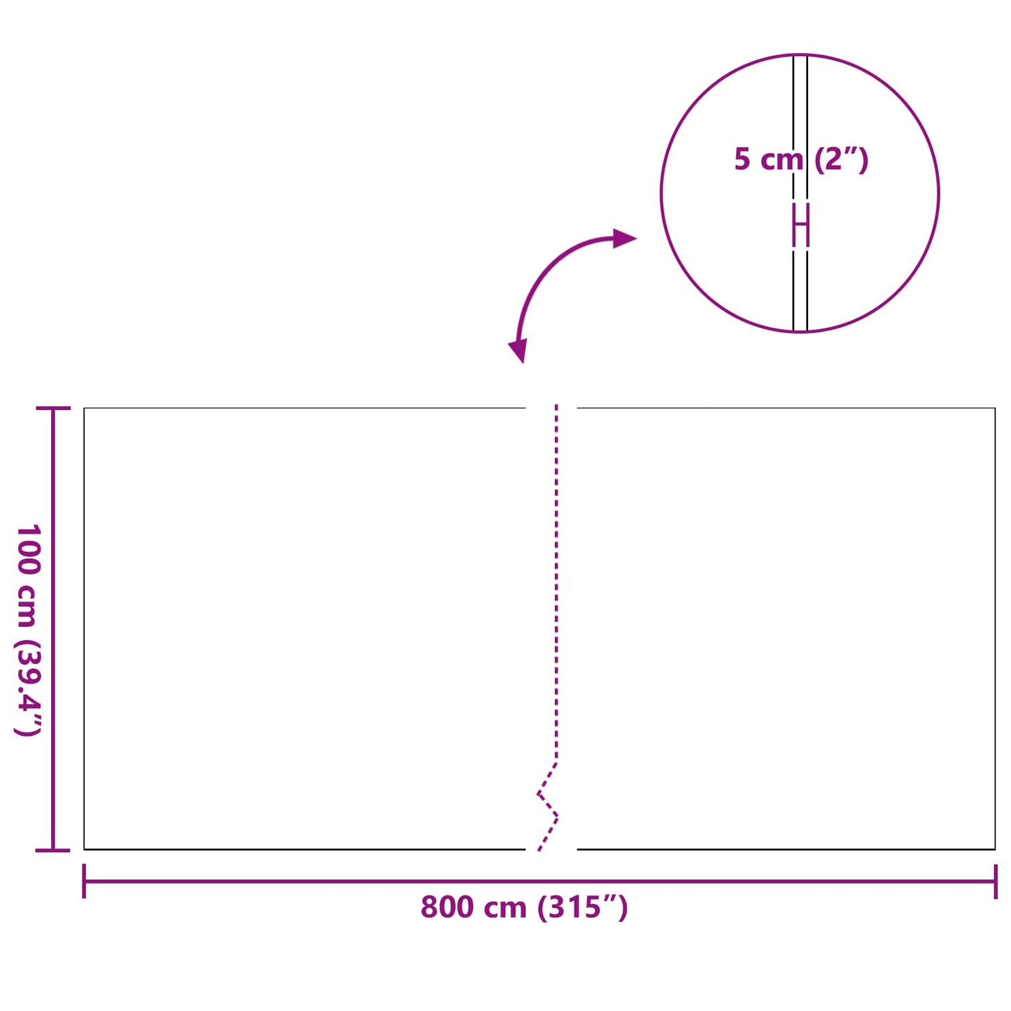 Kunstgras Groen 1 x 8 m / 50 mm PP & PE is nu te koop bij PeponiXL, paradijselijk wonen!