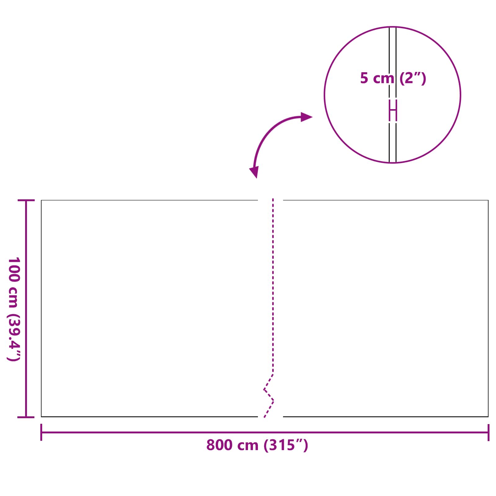 Kunstgras Groen 1 x 8 m / 50 mm PP & PE is nu te koop bij PeponiXL, paradijselijk wonen!