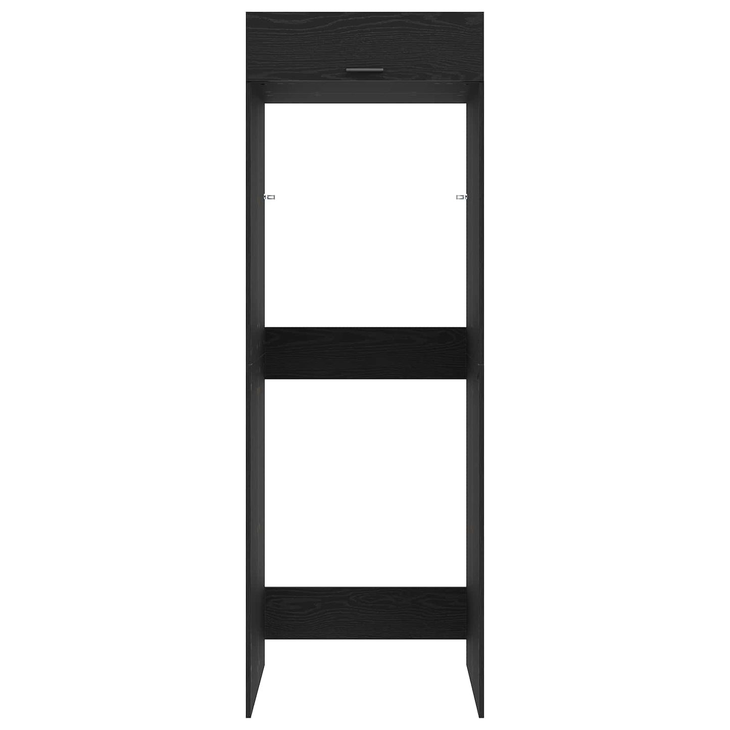 Wasmachinekast Zwart Eiken 67,5 x 68 x 200 cm Bewerkt hout
