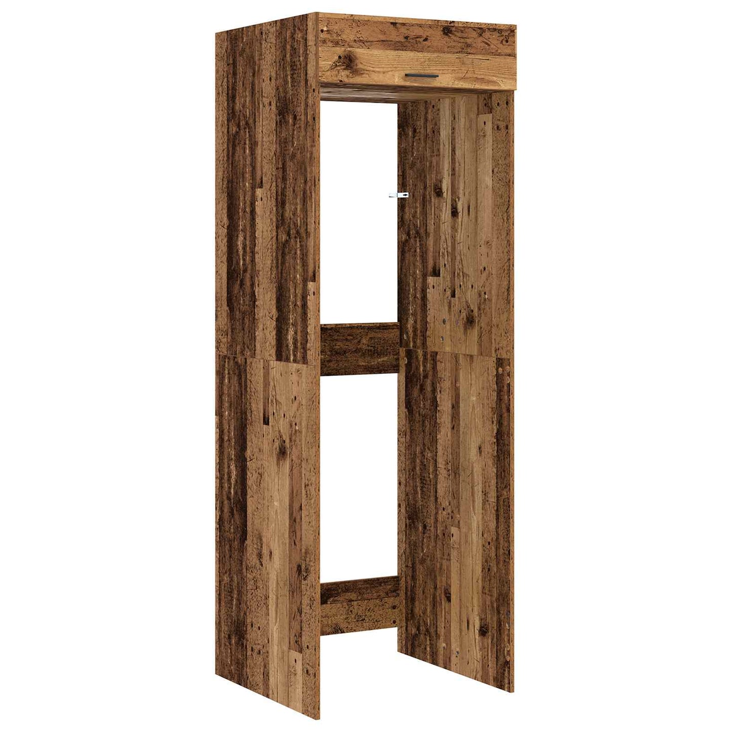 Wasmachinekast Oudhout 67,5 x 68 x 200 cm Bewerkt hout is nu te koop bij PeponiXL, paradijselijk wonen!
