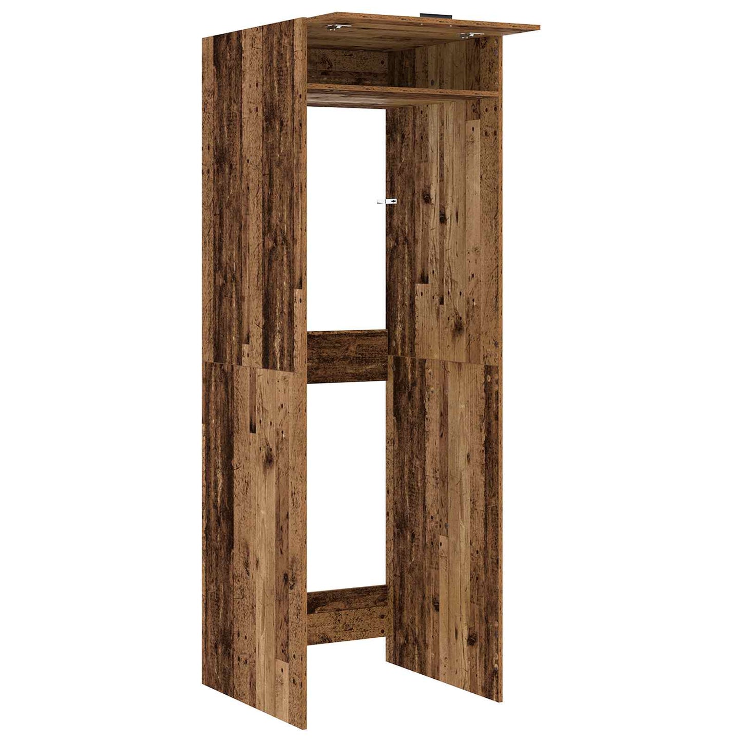 Wasmachinekast Oudhout 67,5 x 68 x 200 cm Bewerkt hout is nu te koop bij PeponiXL, paradijselijk wonen!