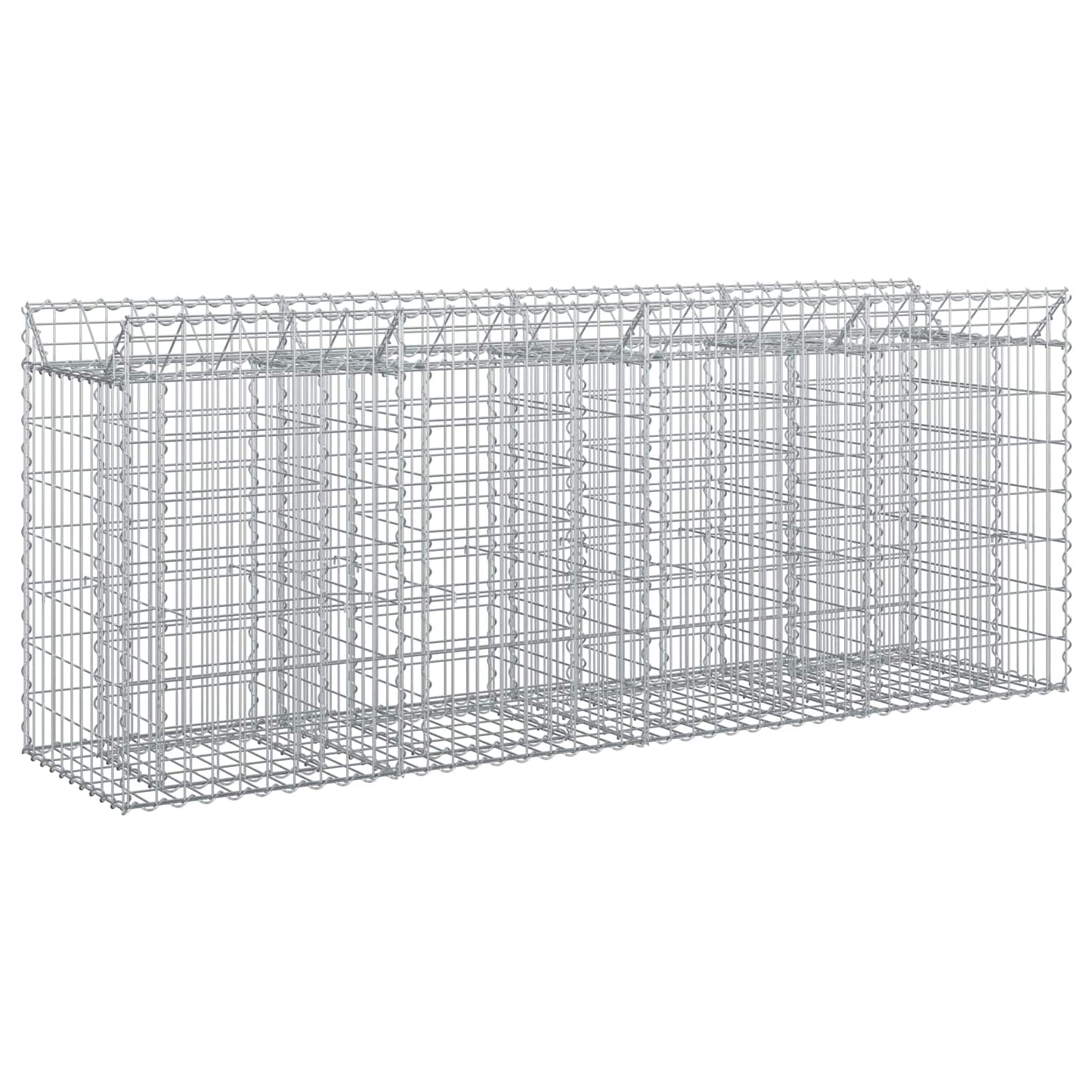 Gabion Verhoogd Bed 2 pcs Zilverkleurig is nu te koop bij PeponiXL, paradijselijk wonen!