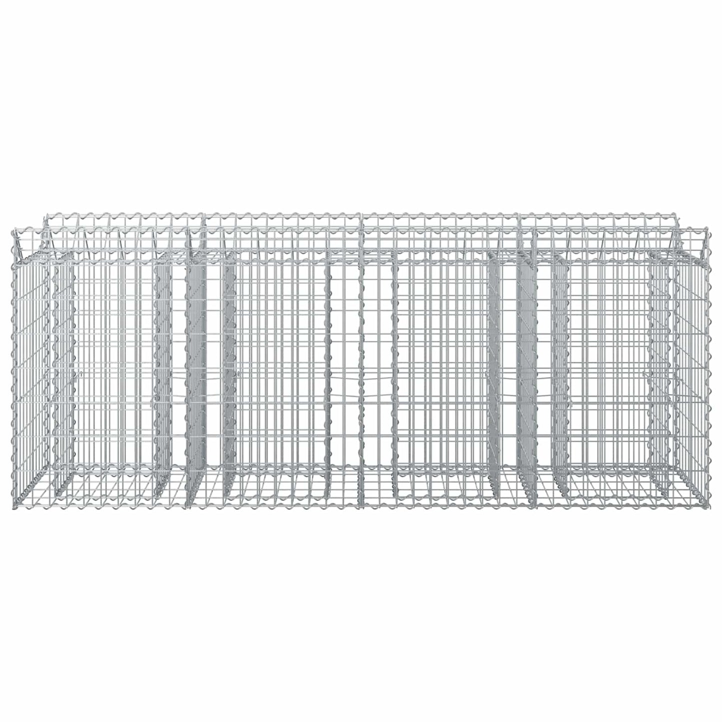 Gabion Verhoogd Bed 2 pcs Zilverkleurig is nu te koop bij PeponiXL, paradijselijk wonen!