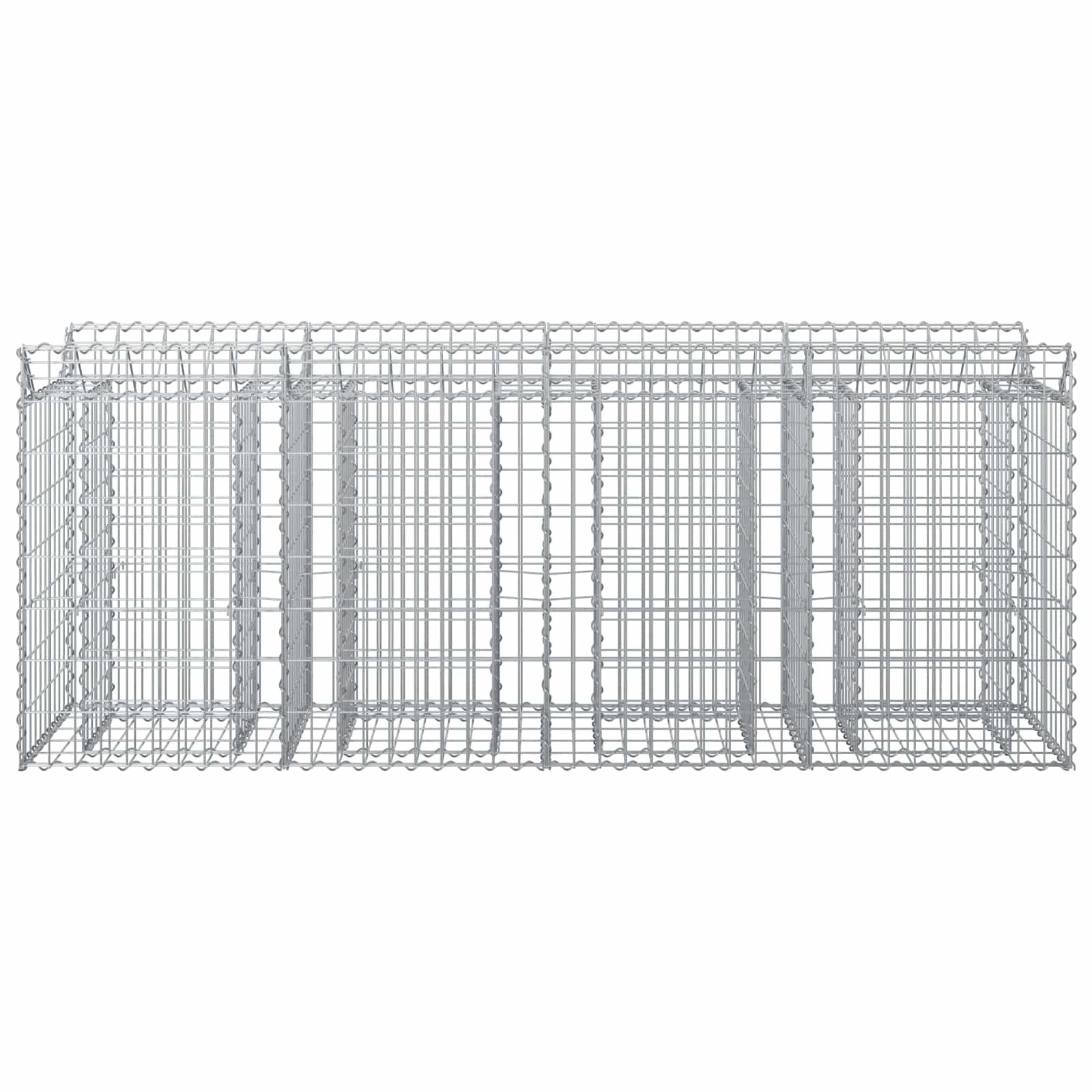 Gabion Verhoogd Bed 2 pcs Zilverkleurig is nu te koop bij PeponiXL, paradijselijk wonen!