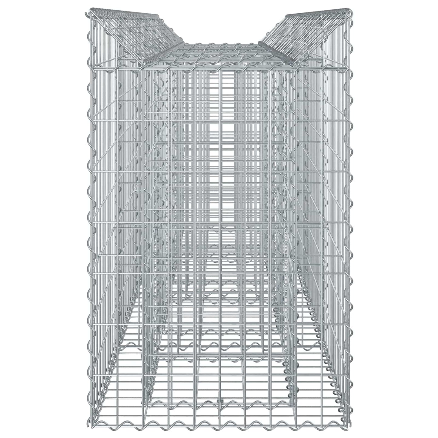 Gabion Verhoogd Bed 2 pcs Zilverkleurig is nu te koop bij PeponiXL, paradijselijk wonen!