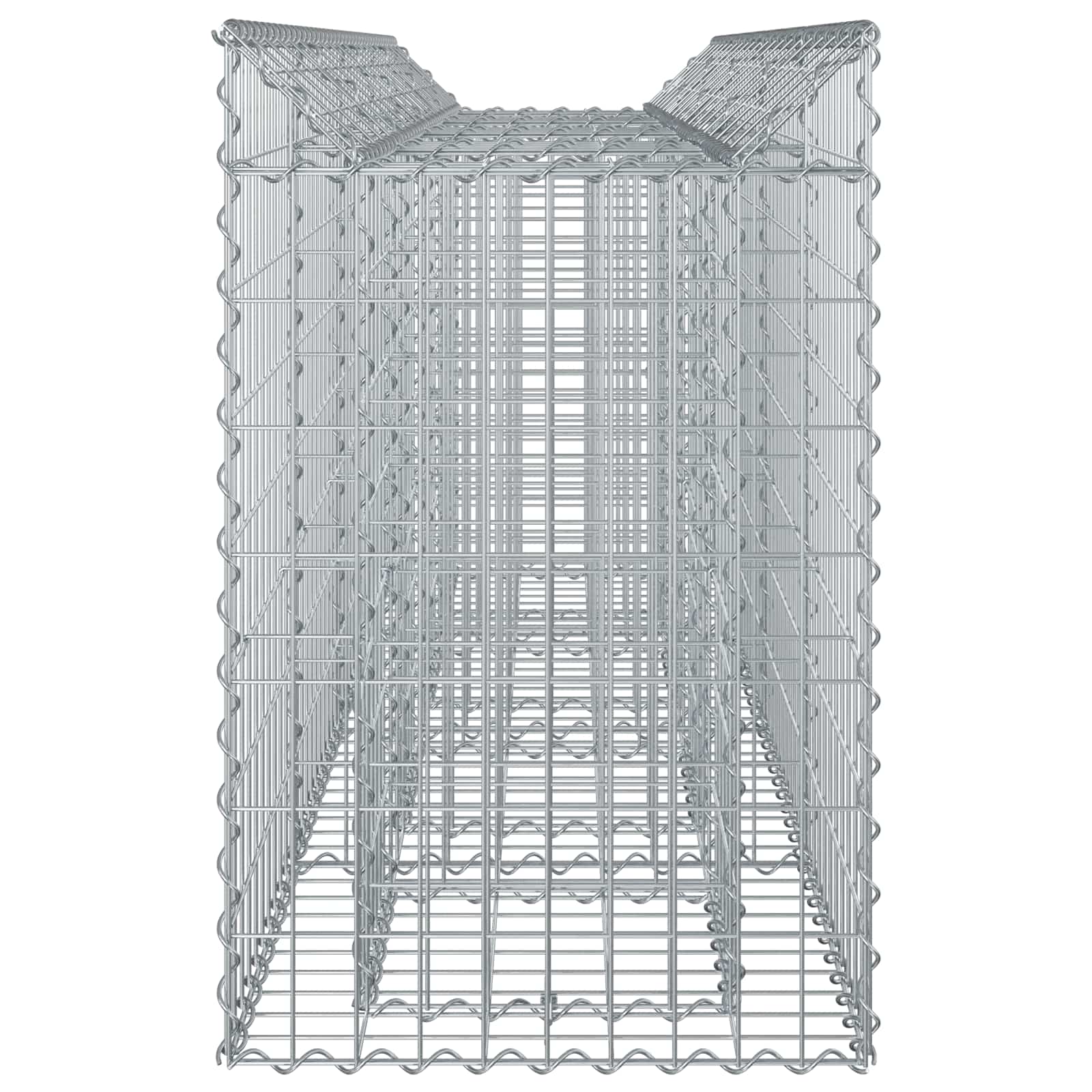 Gabion Verhoogd Bed 2 pcs Zilverkleurig is nu te koop bij PeponiXL, paradijselijk wonen!