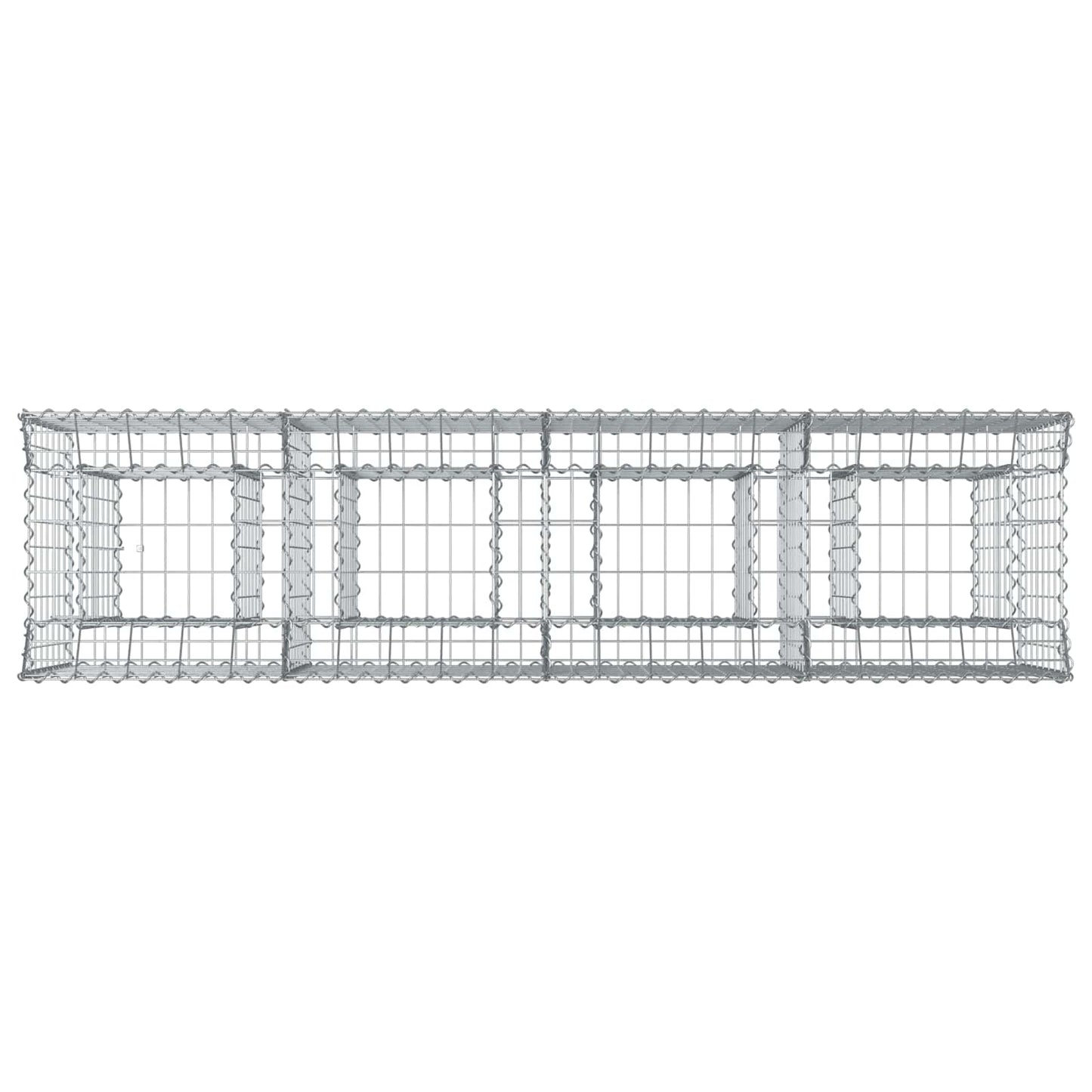 Gabion Verhoogd Bed 2 pcs Zilverkleurig is nu te koop bij PeponiXL, paradijselijk wonen!
