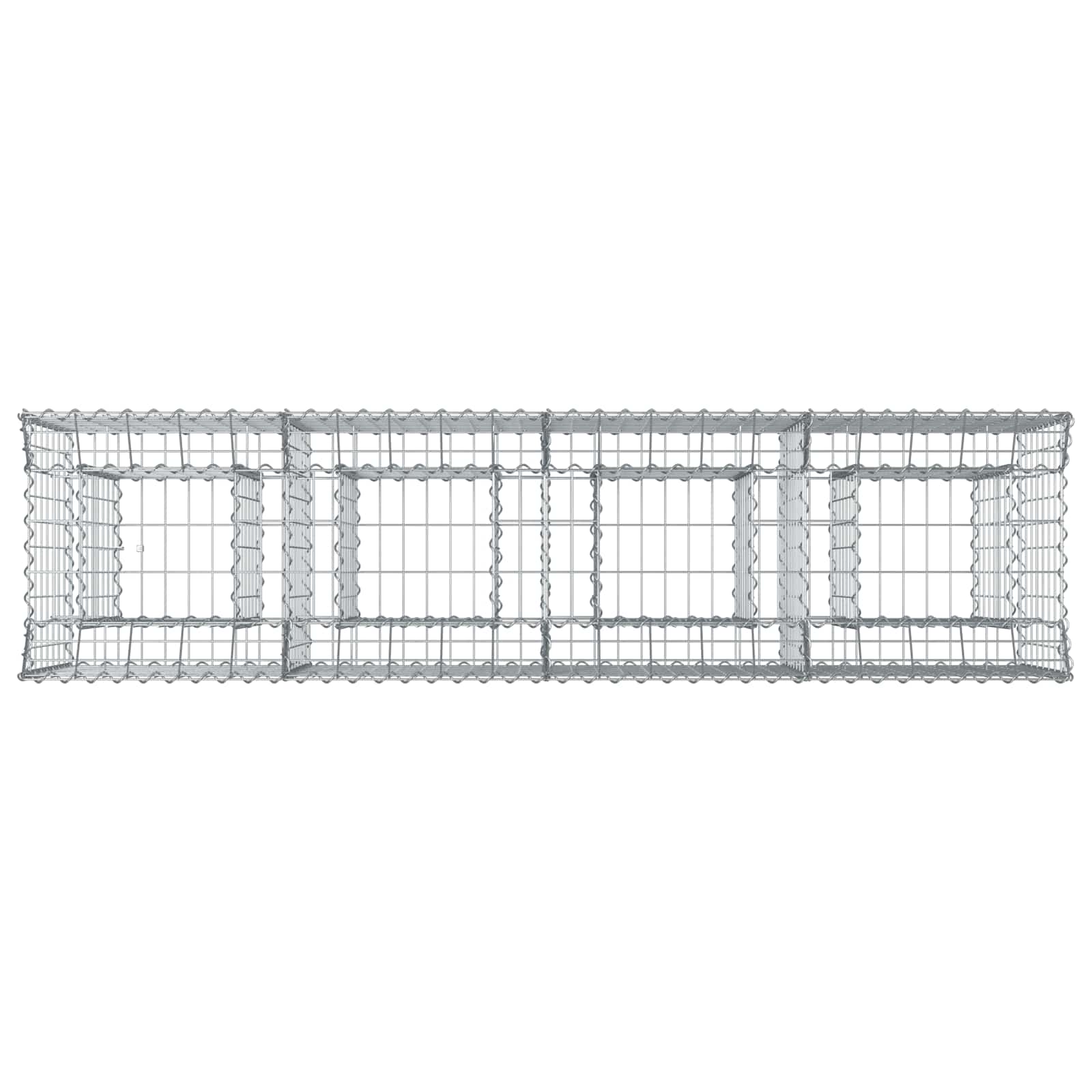 Gabion Verhoogd Bed 2 pcs Zilverkleurig is nu te koop bij PeponiXL, paradijselijk wonen!