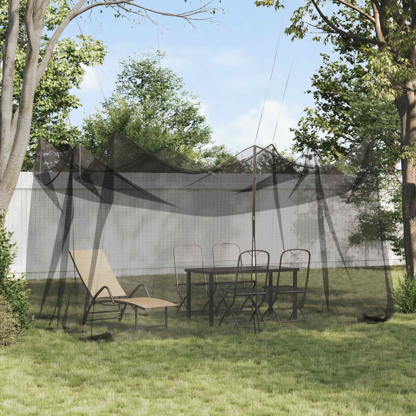 Tuin Muggen Net 156 Gaas Zwart 3 x 4,5 x 2,5 m Polyester is nu te koop bij PeponiXL, paradijselijk wonen!