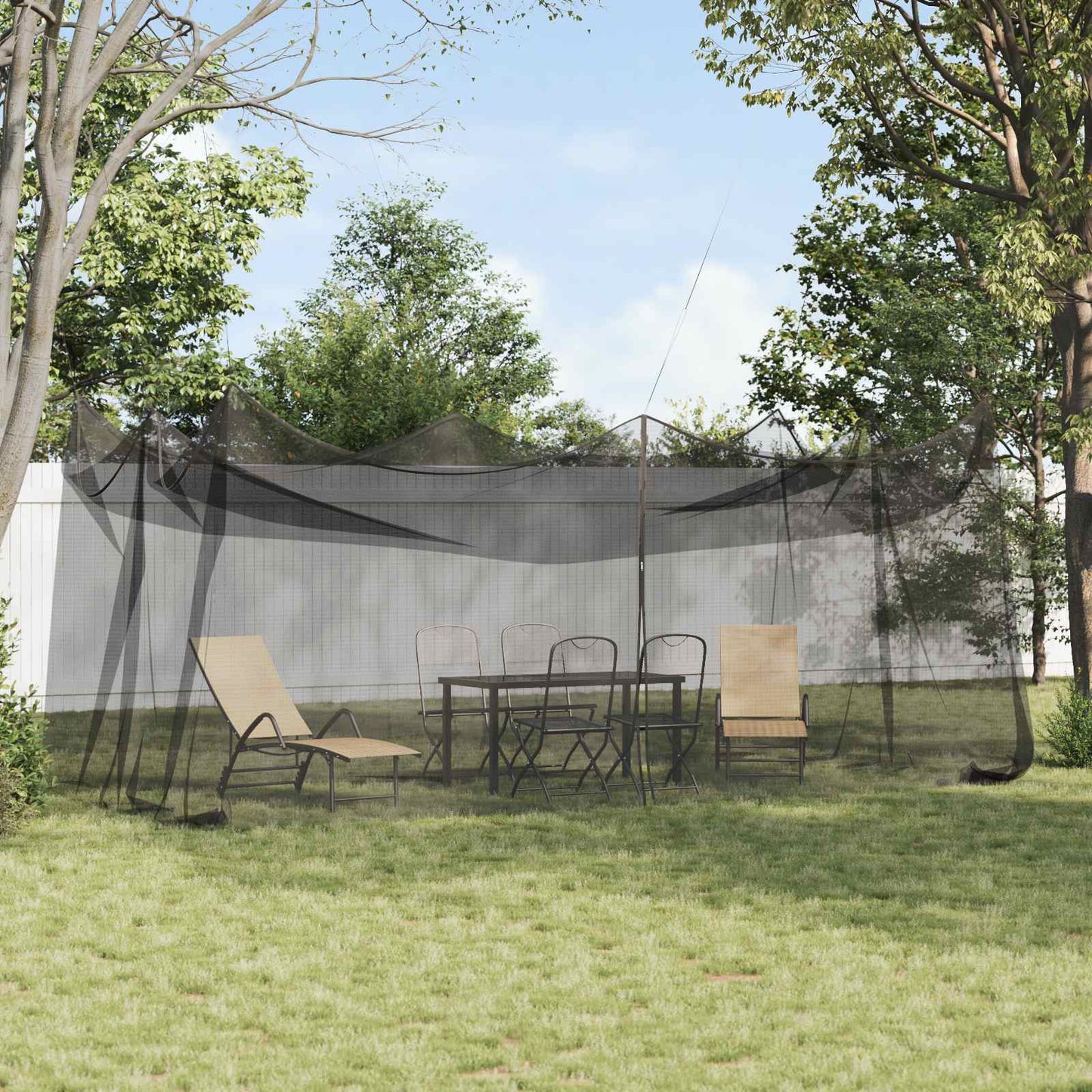 Tuin Muggen Net 156 Gaas Zwart 3 x 6 x 2,5 m Polyester is nu te koop bij PeponiXL, paradijselijk wonen!