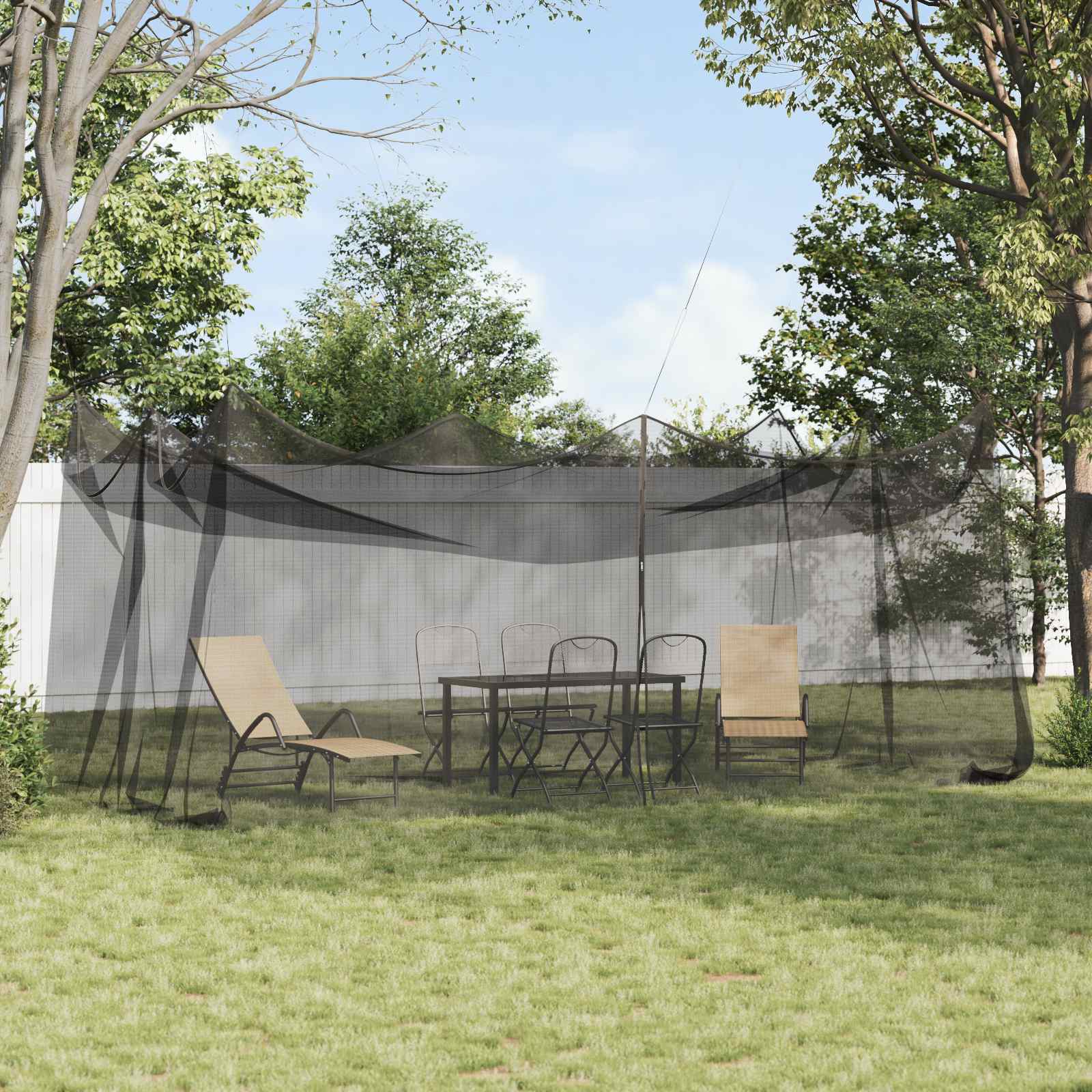 Tuin Muggen Net 156 Gaas Zwart 3 x 6 x 2,5 m Polyester is nu te koop bij PeponiXL, paradijselijk wonen!