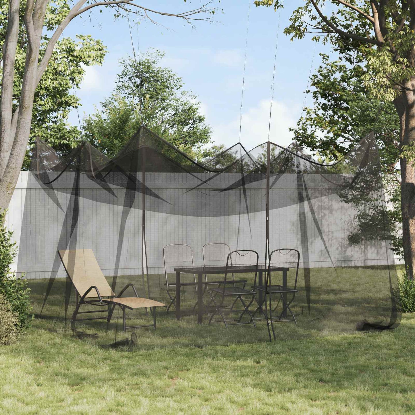 Tuin Muggen Net 156 Gaas Zwart 4 x 4 x 2,5 m Polyester is nu te koop bij PeponiXL, paradijselijk wonen!